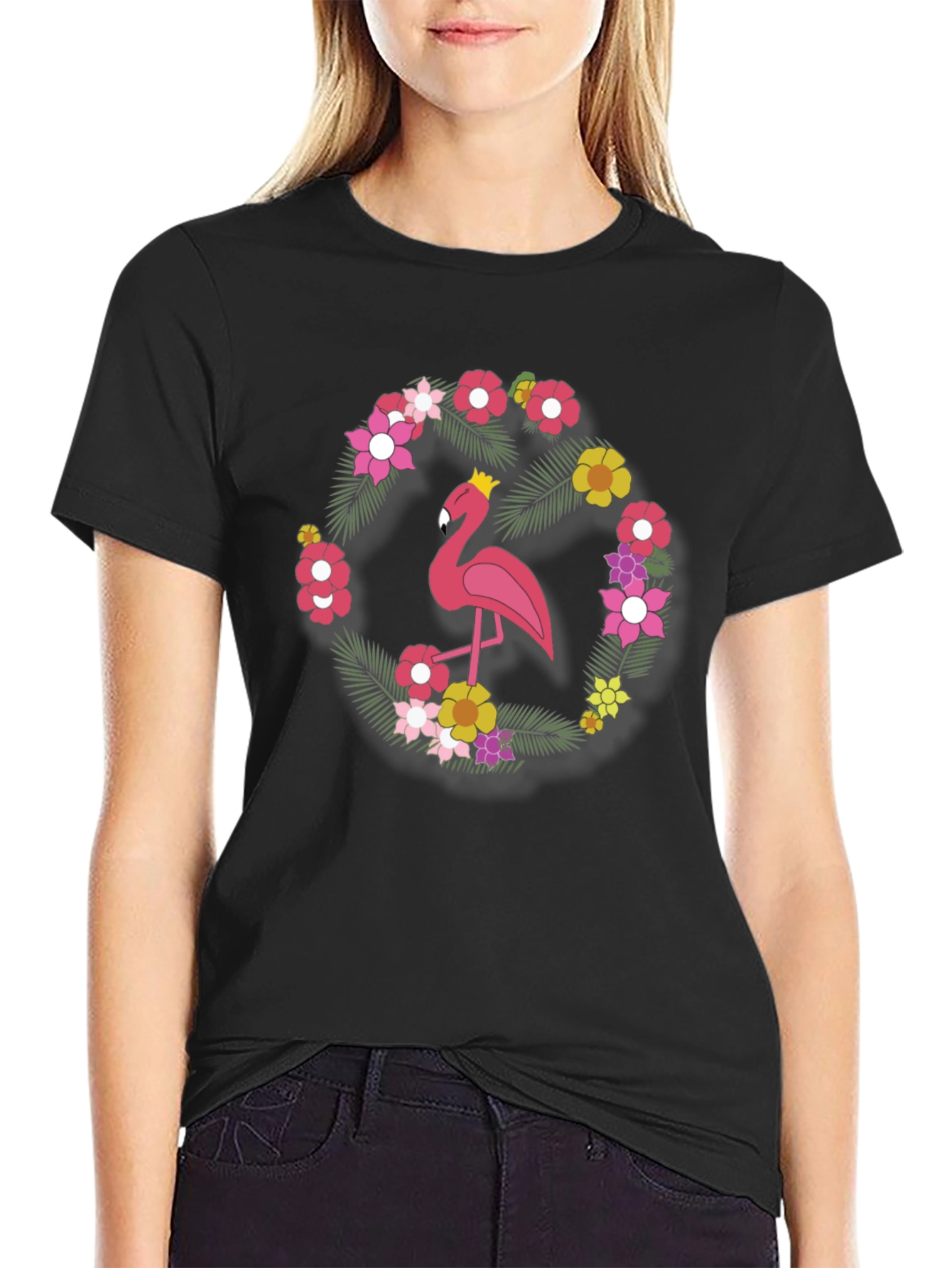 Flamingo Floral Tee - Tropical Style Shirt