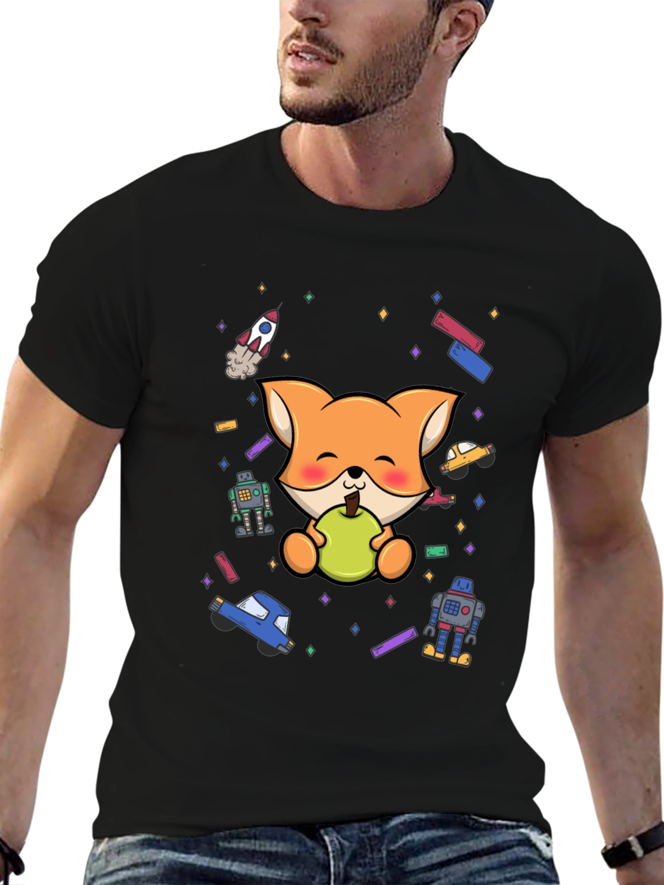 Cute Cartoon Fox T-Shirt