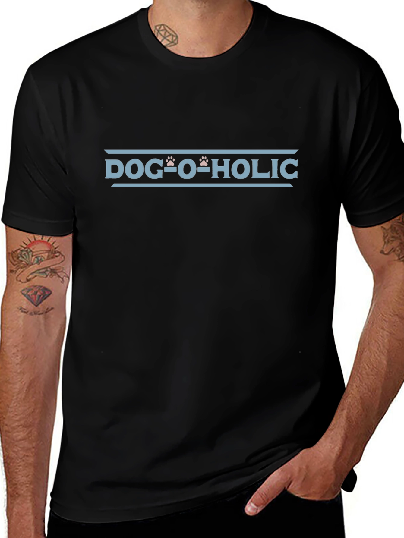 Dog-O-Holic Graphic Tee - Black