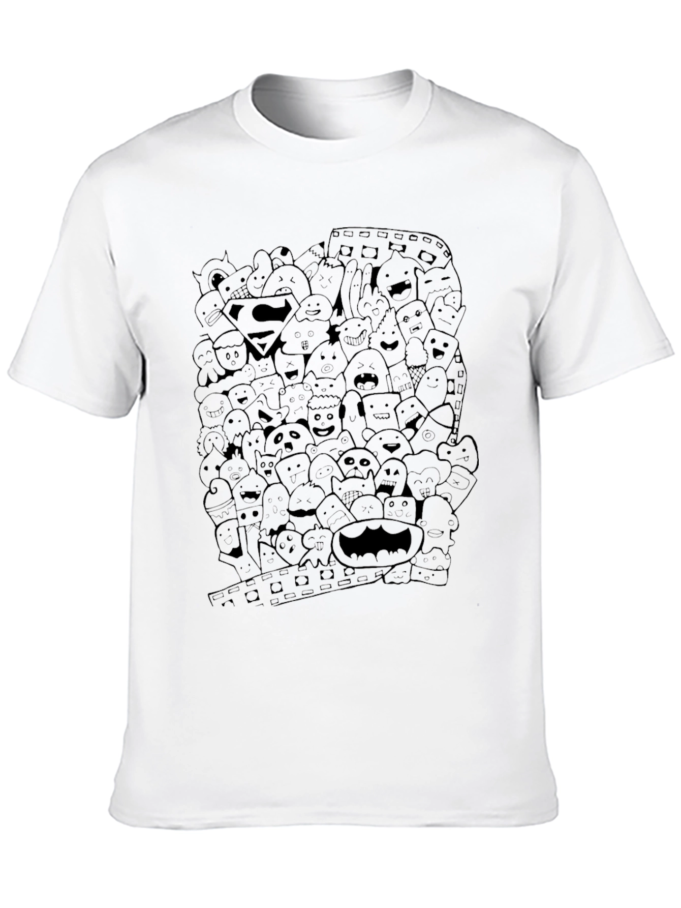 Mens Graphic Doodle Tee - Superhero Edition