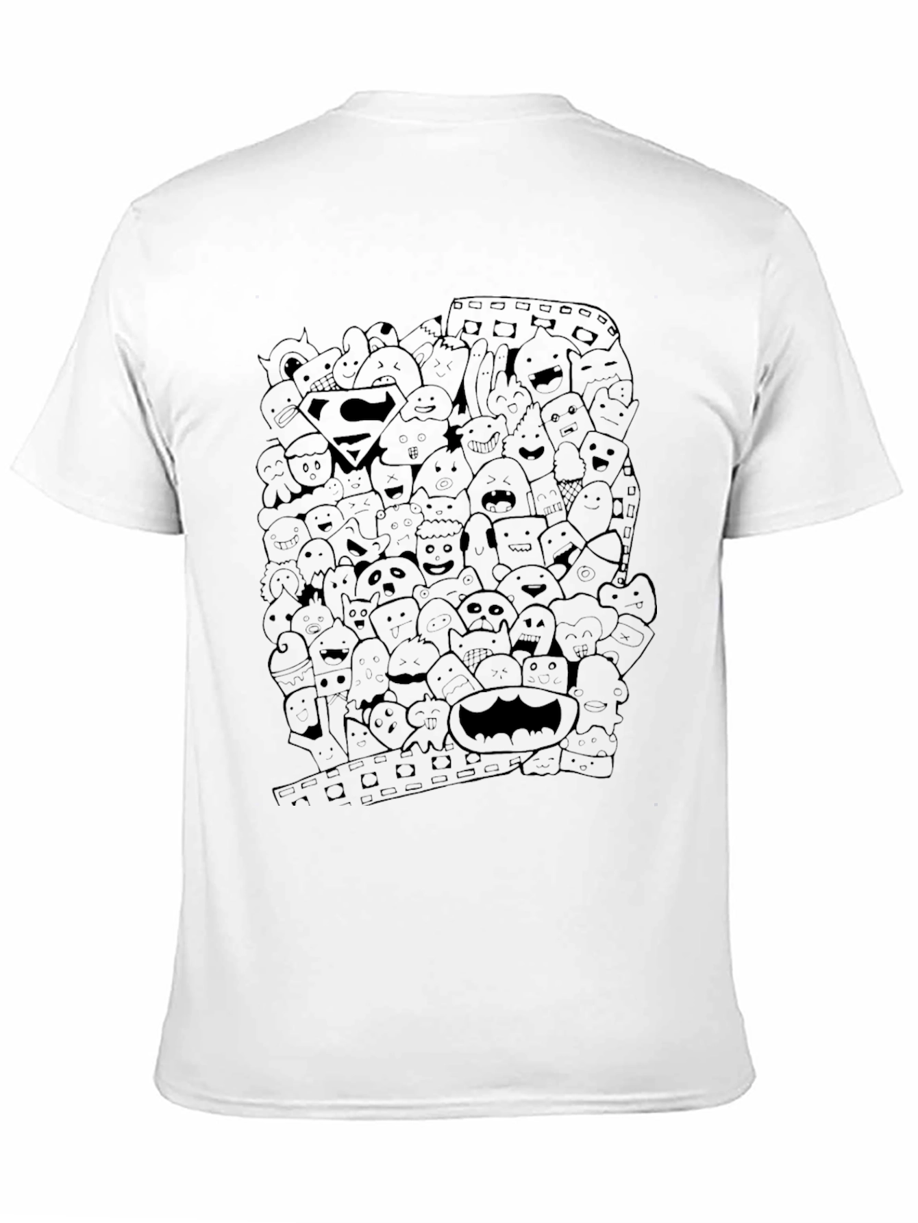 Mens Graphic Doodle Tee - Superhero Edition