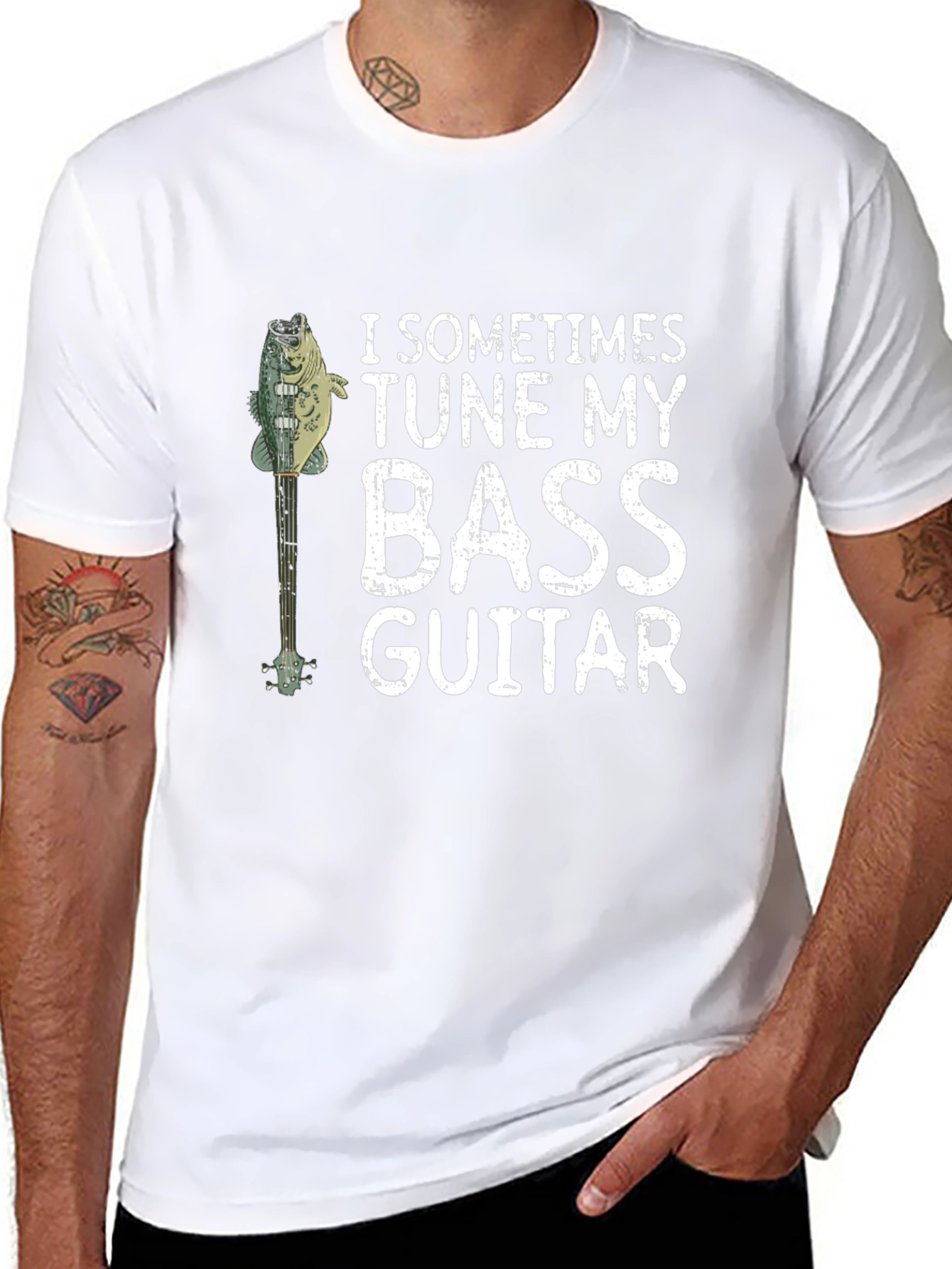 Bass Guitar Humor T-Shirt - I Sometimes Tune...