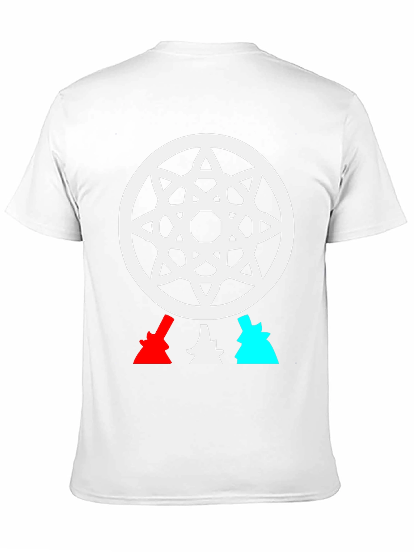 Geometric Star Design Black T-Shirt