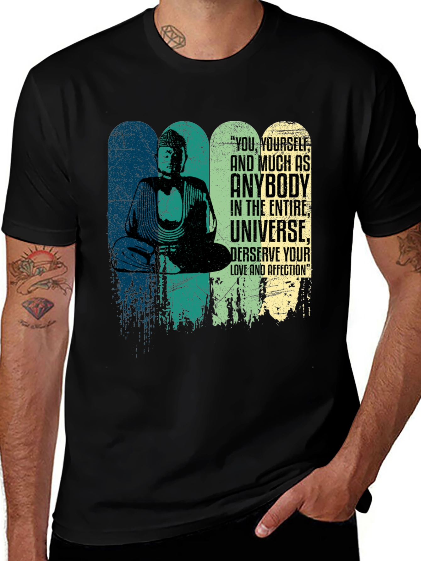 Buddha Quote Graphic Tee - You Deserve Love T-Shirt