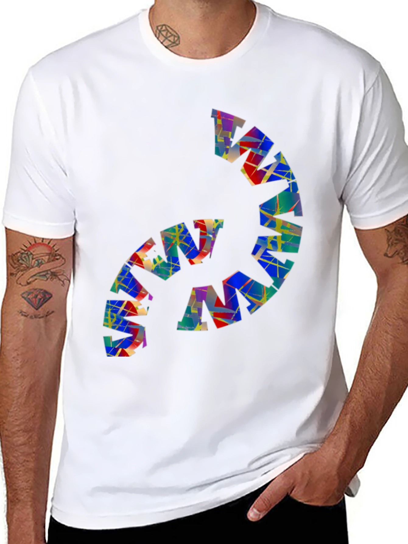 Abstract Geo Graphic Black Tee
