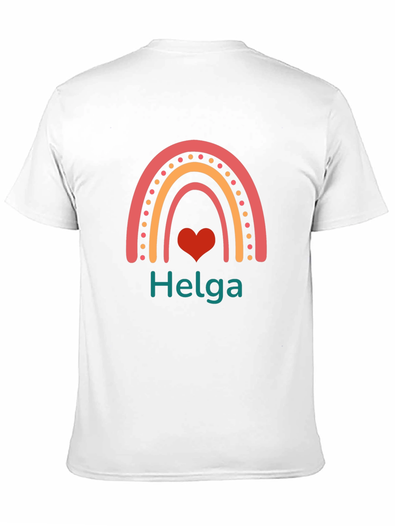 Helga Rainbow Heart Personalized T-Shirt