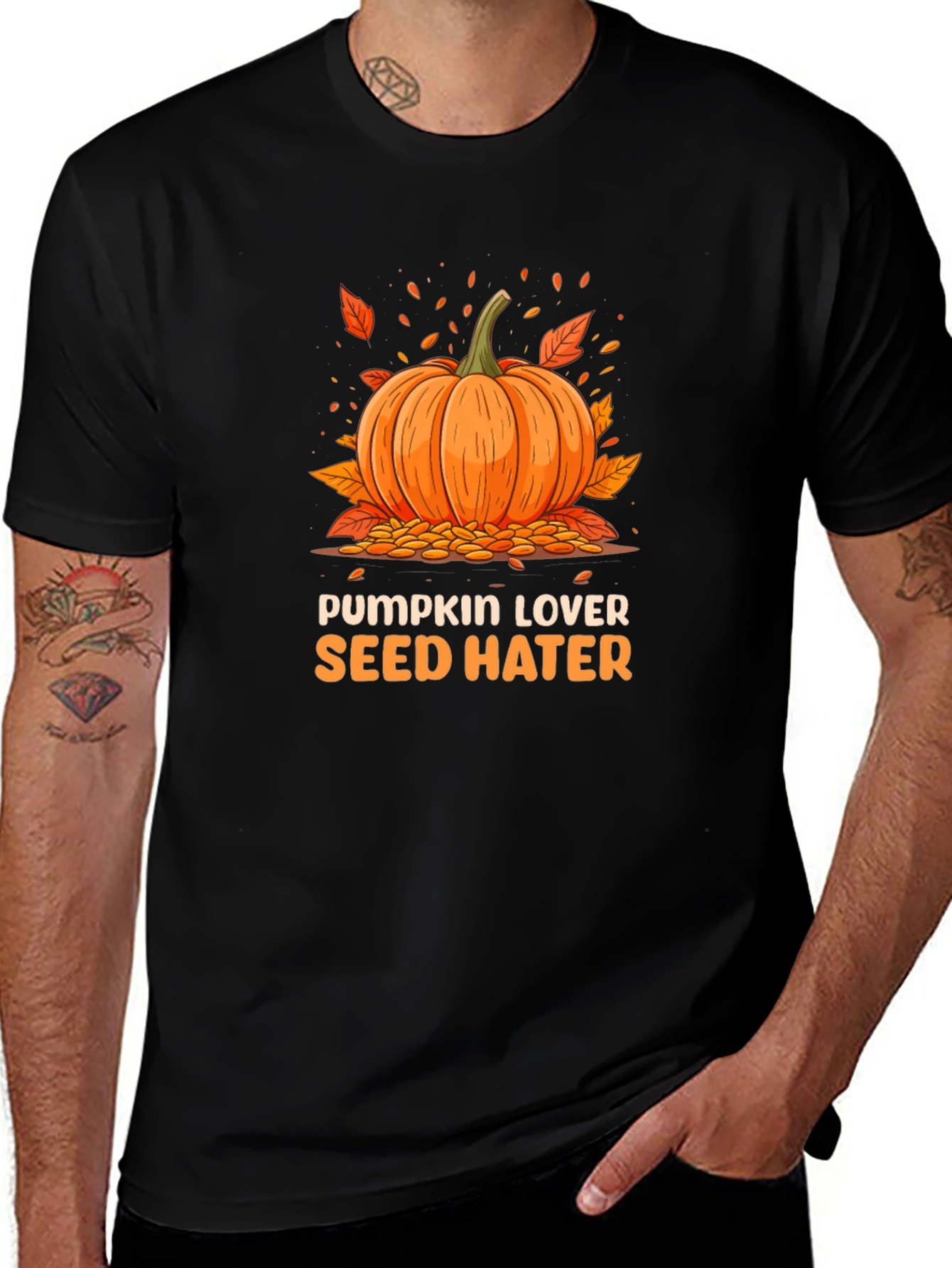 Pumpkin Lover Seed Hater Graphic Tee