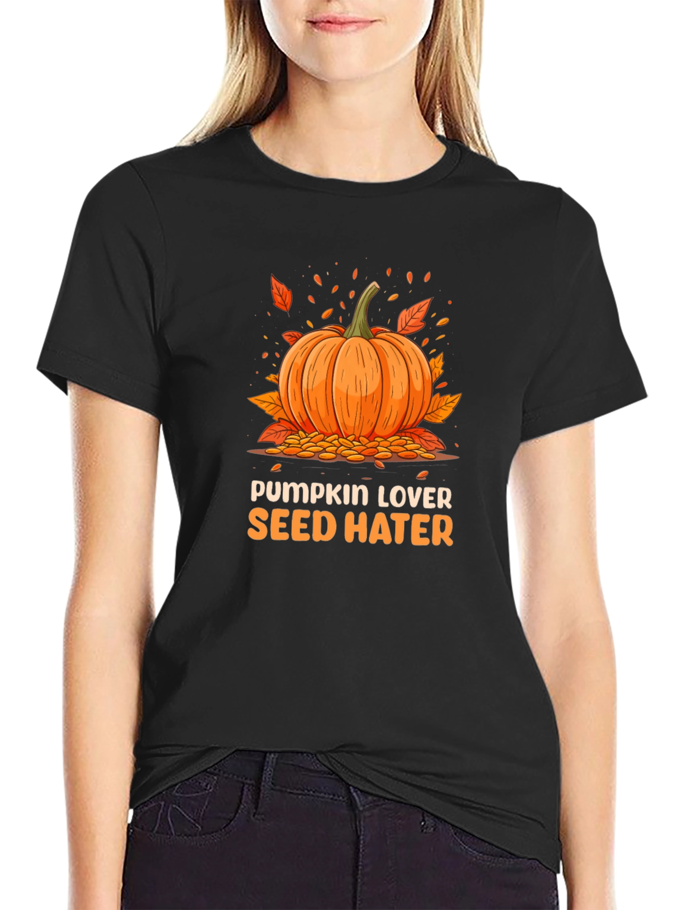 Pumpkin Lover Seed Hater Graphic Tee