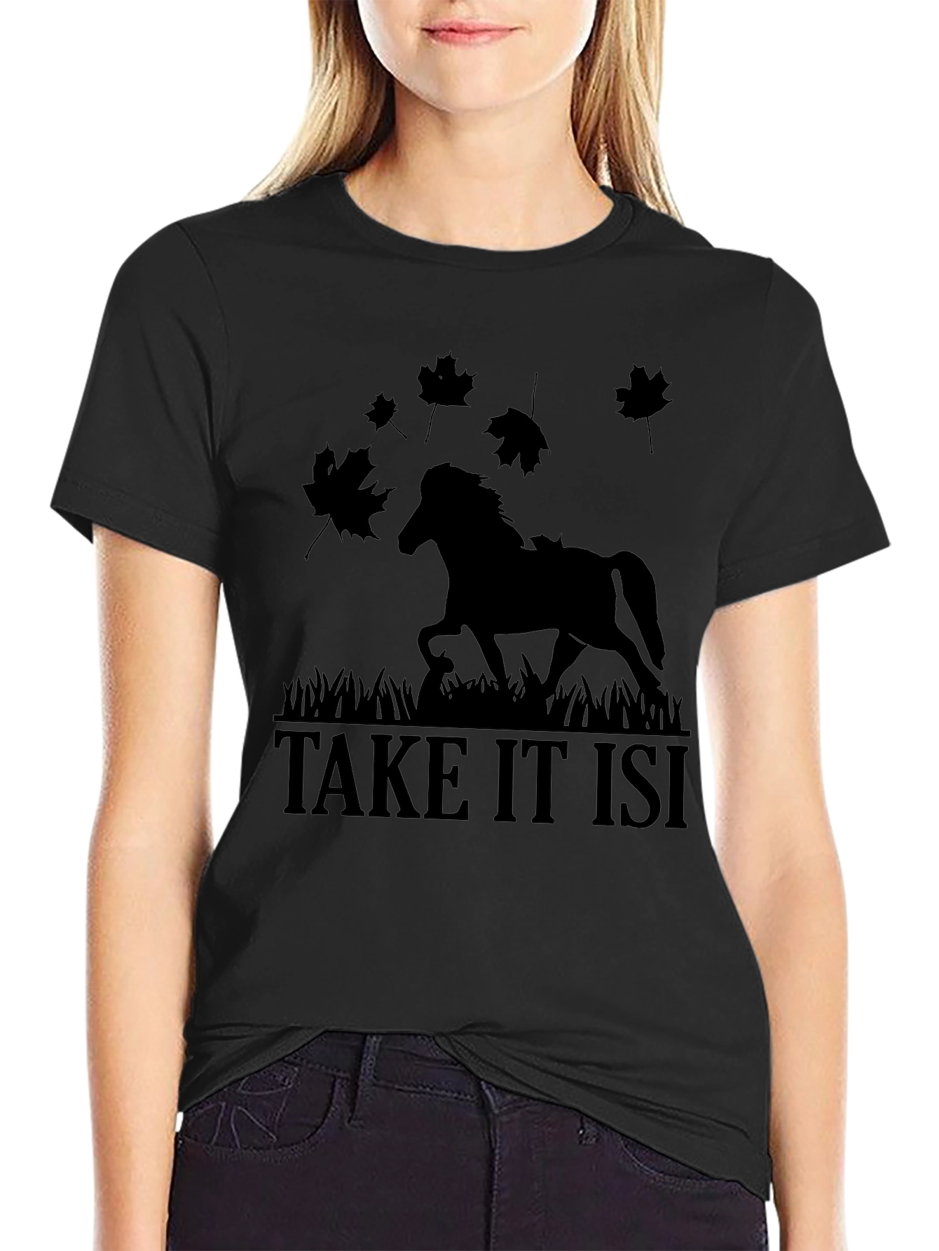 Take It Isi Horse Silhouette Graphic T-Shirt