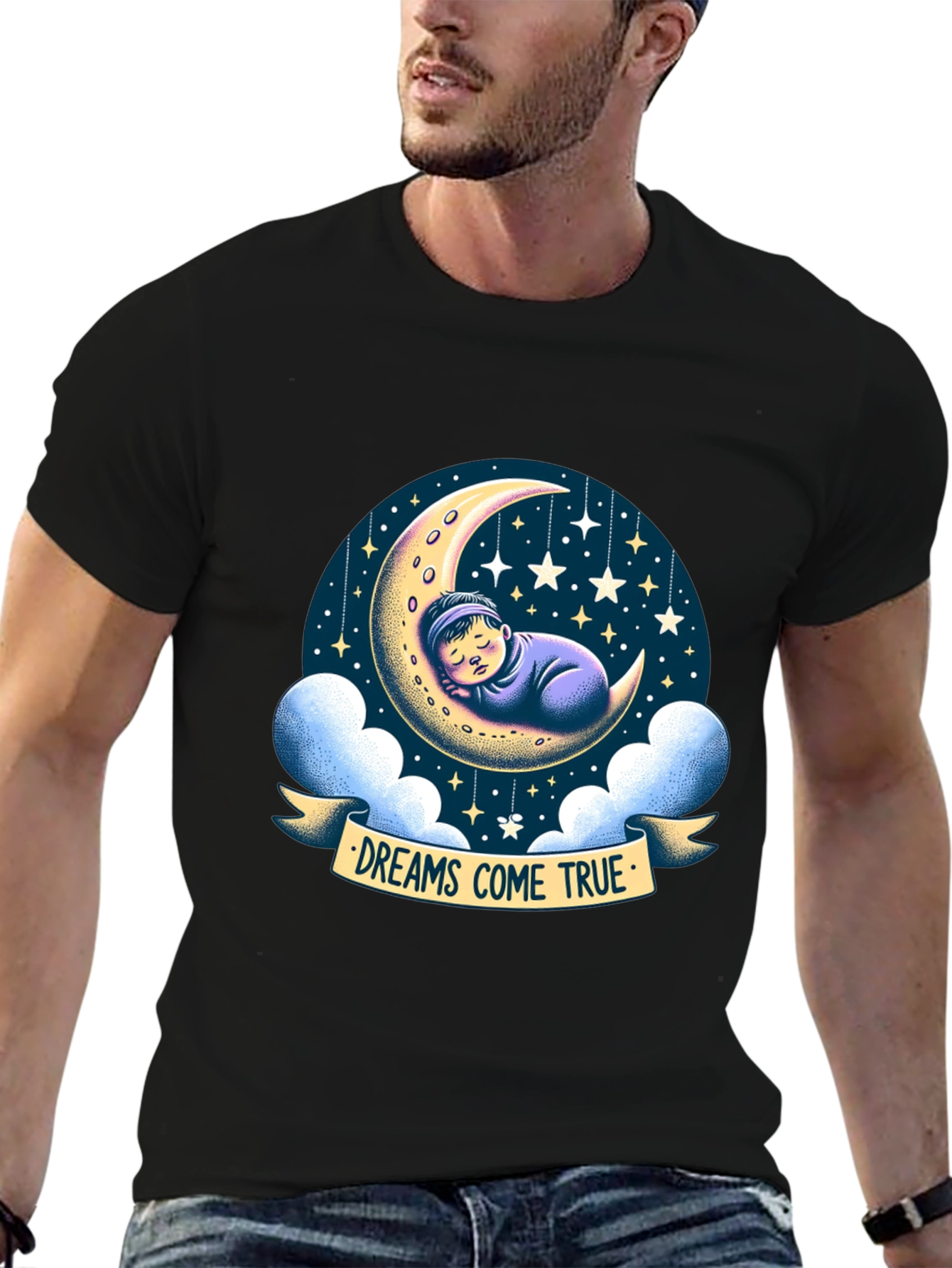 Dreams Come True Graphic Tee - Black