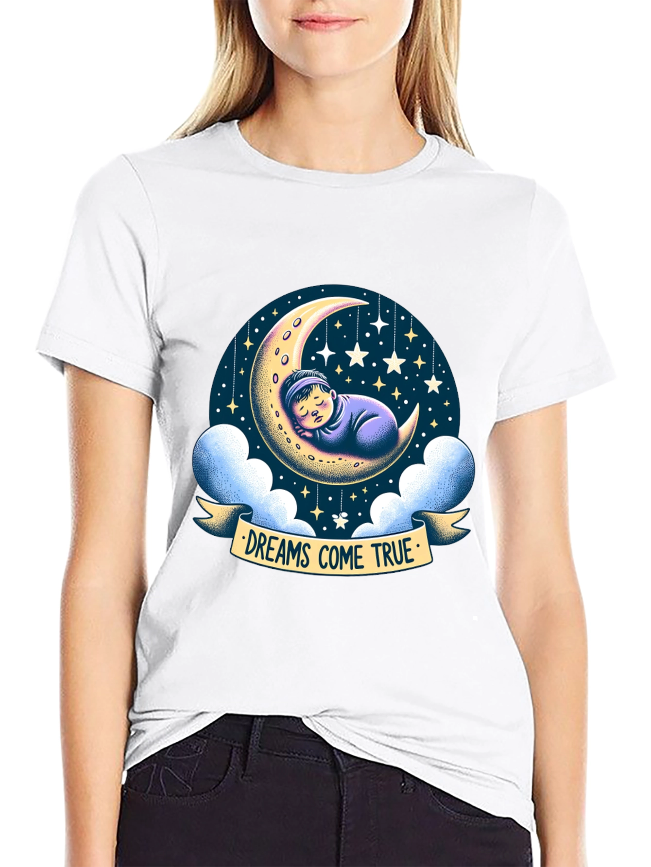 Dreams Come True Graphic Tee - Black