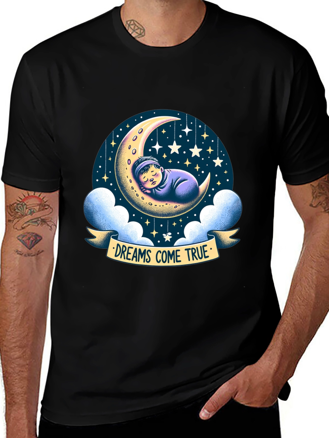 Dreams Come True Graphic Tee - Black