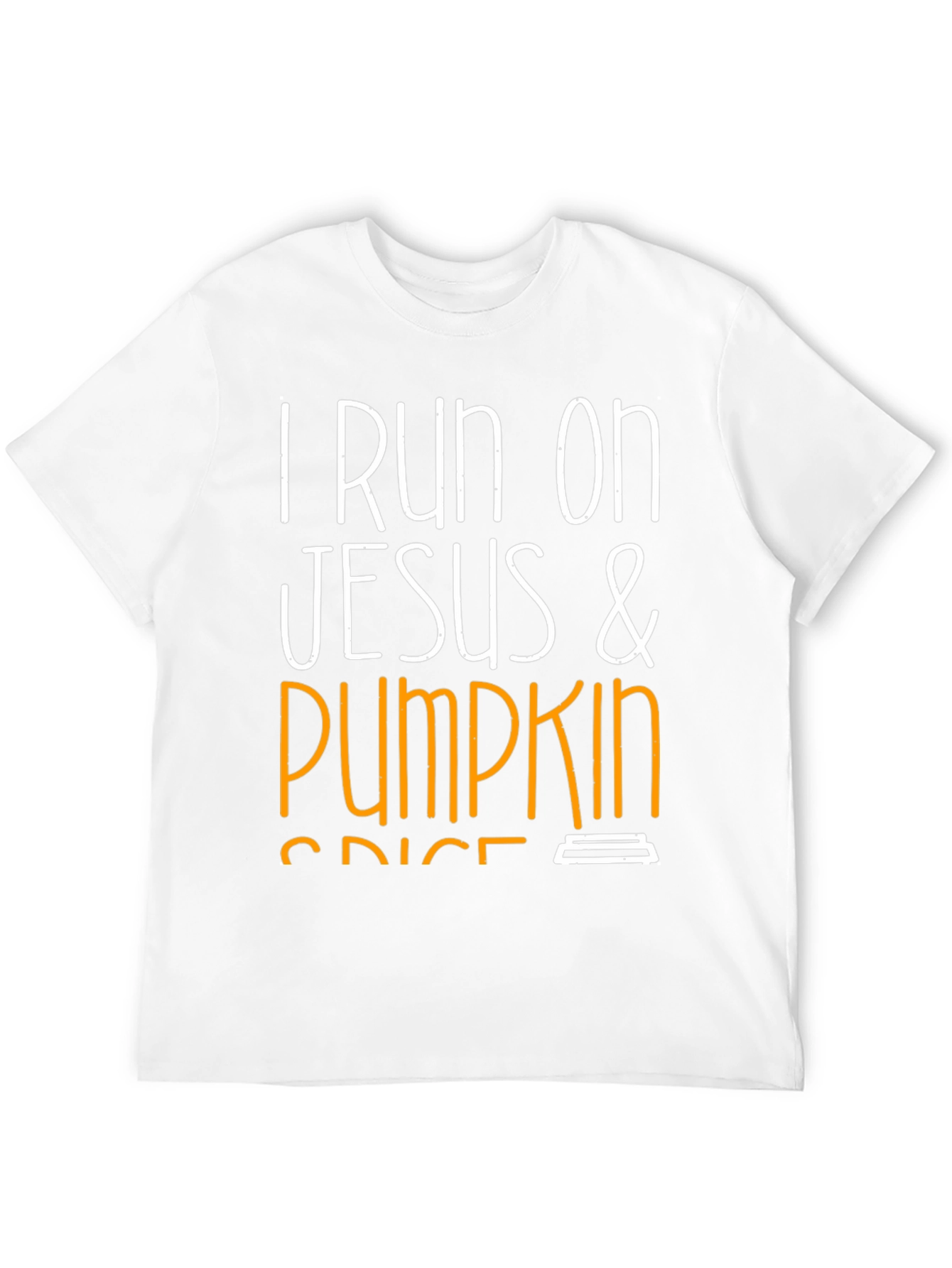 I Run On Jesus & Pumpkin Spice Black T-Shirt