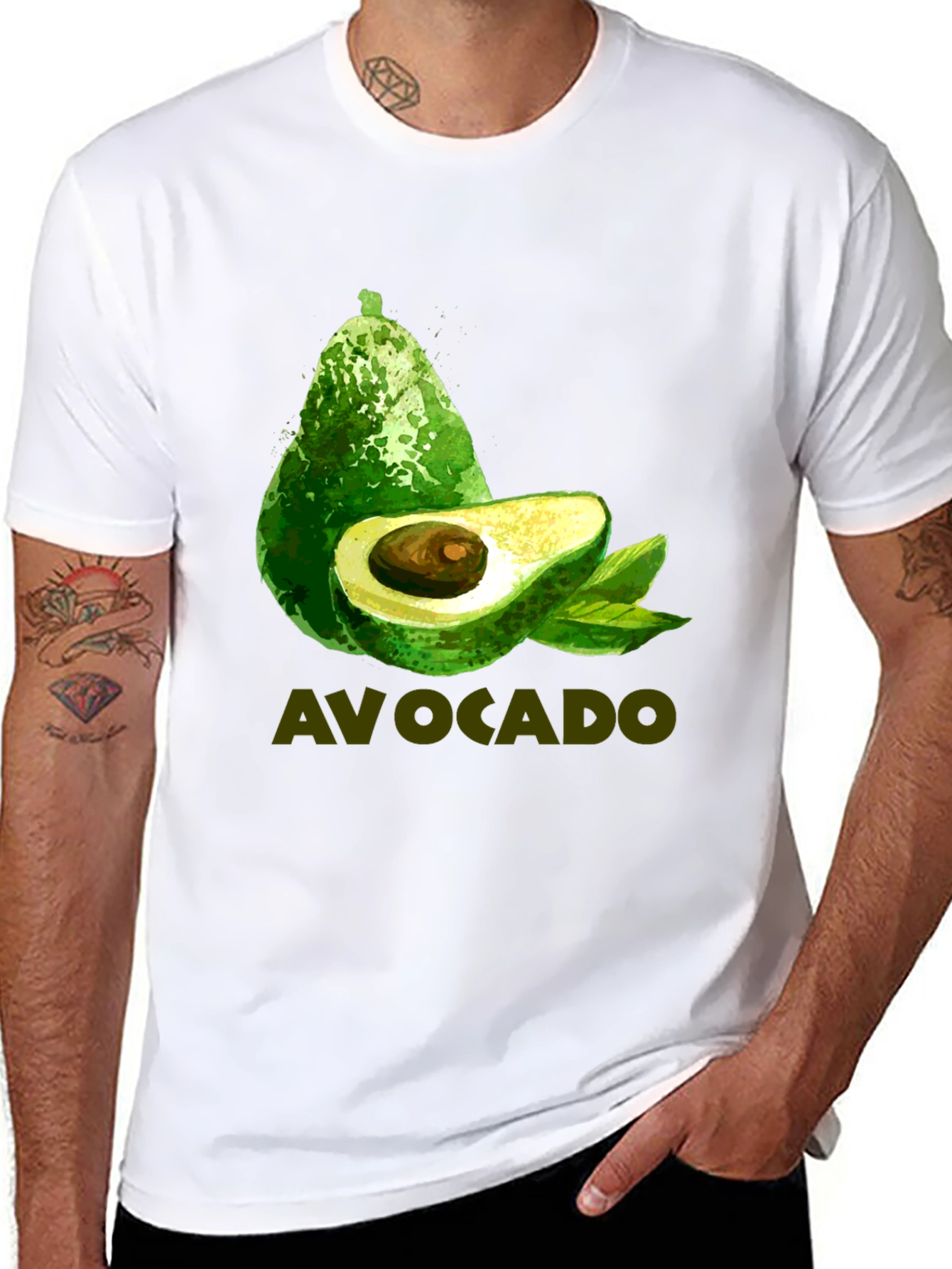 Avocado T-Shirt - Trendy Green Fruit Design