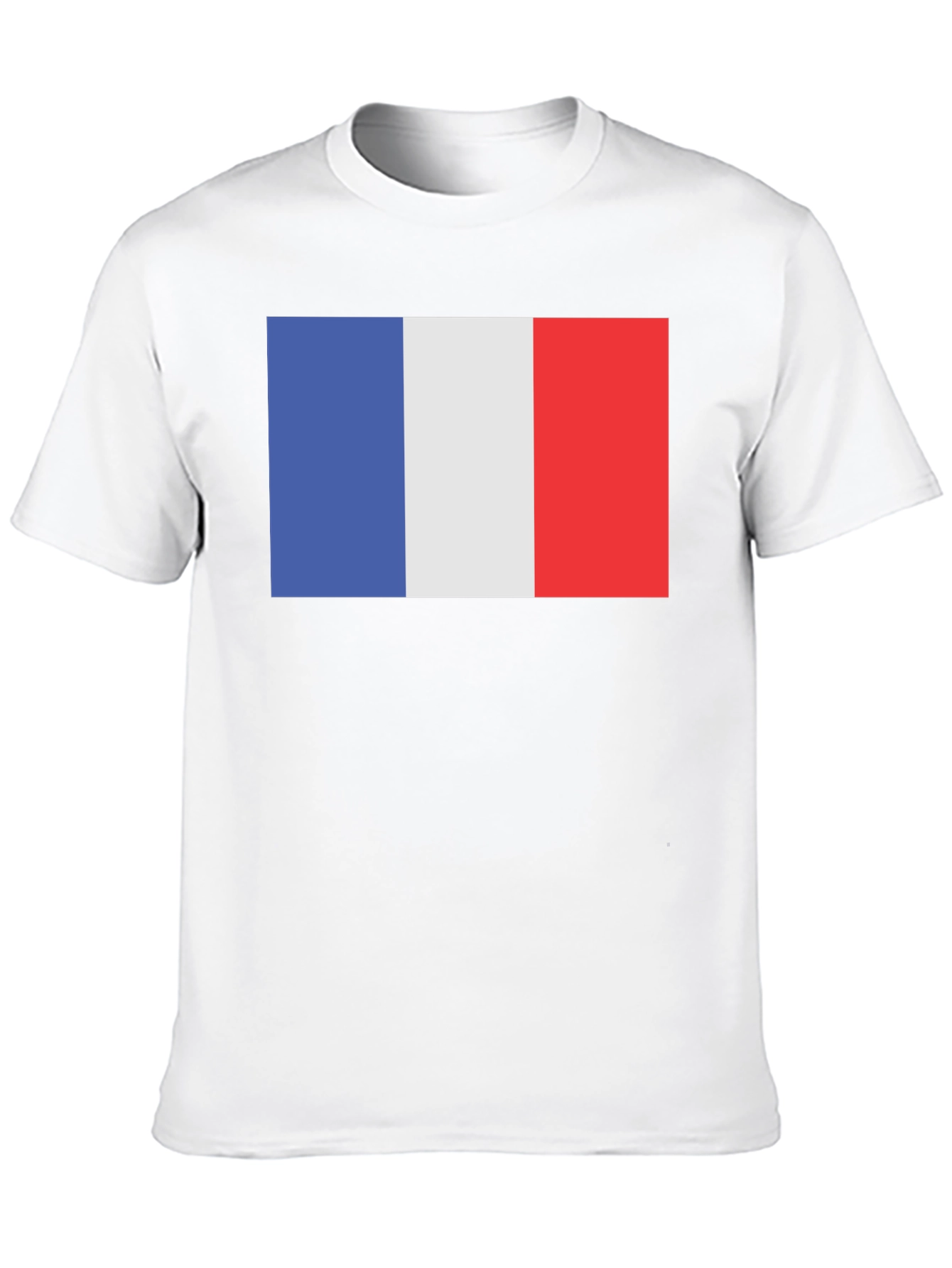 French Flag T-Shirt - Black Short Sleeve