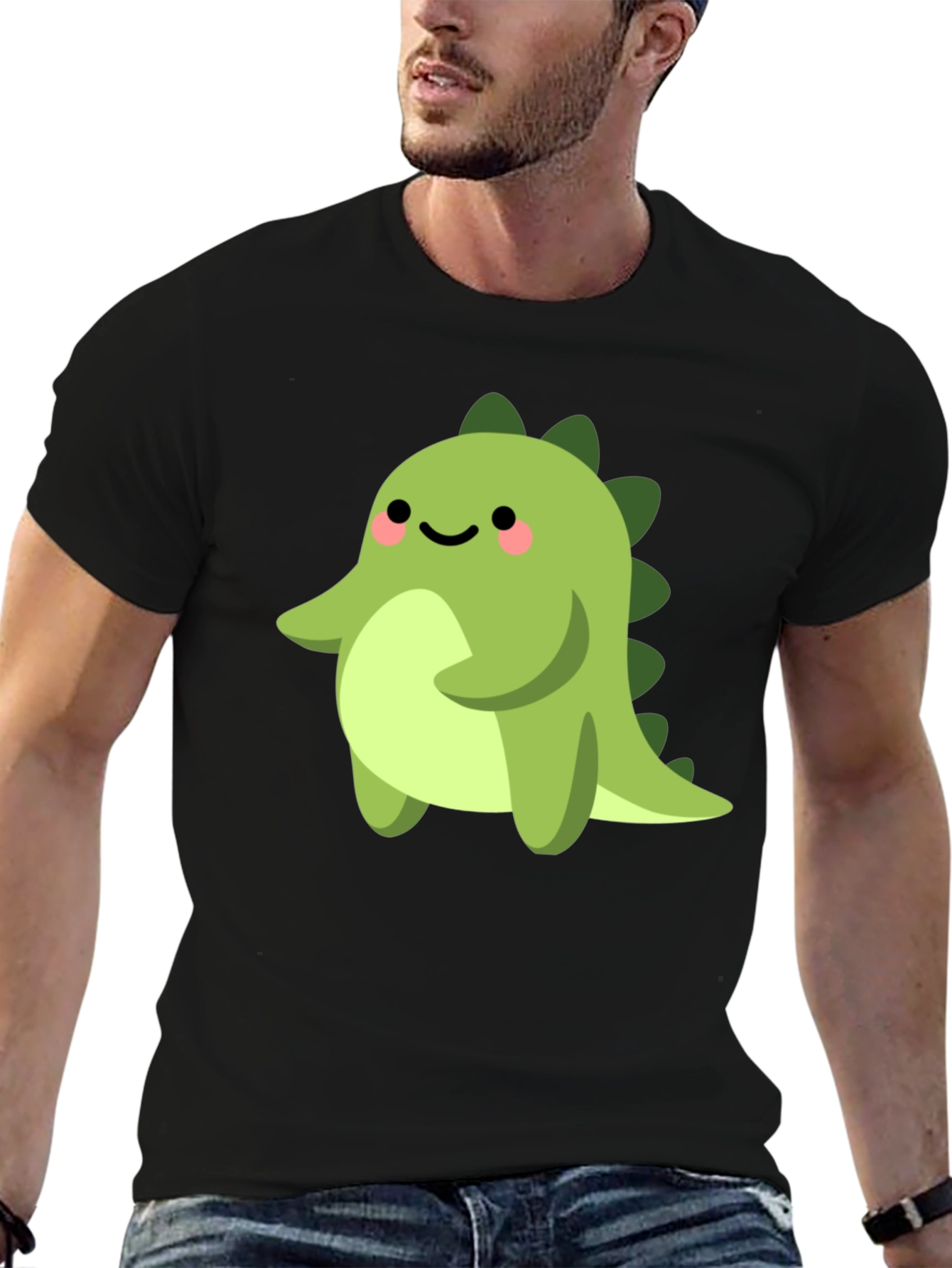 Cute Cartoon Dinosaur Graphic T-Shirt