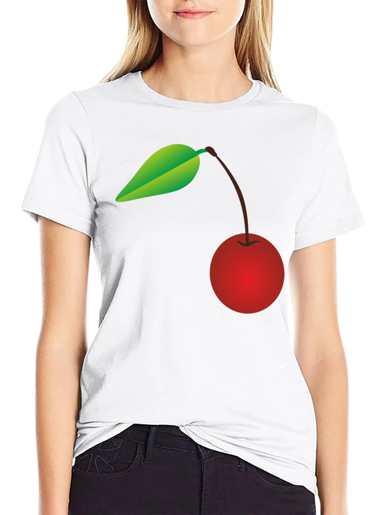 Cherry Graphic Black T-Shirt - Trendy Casual Wear