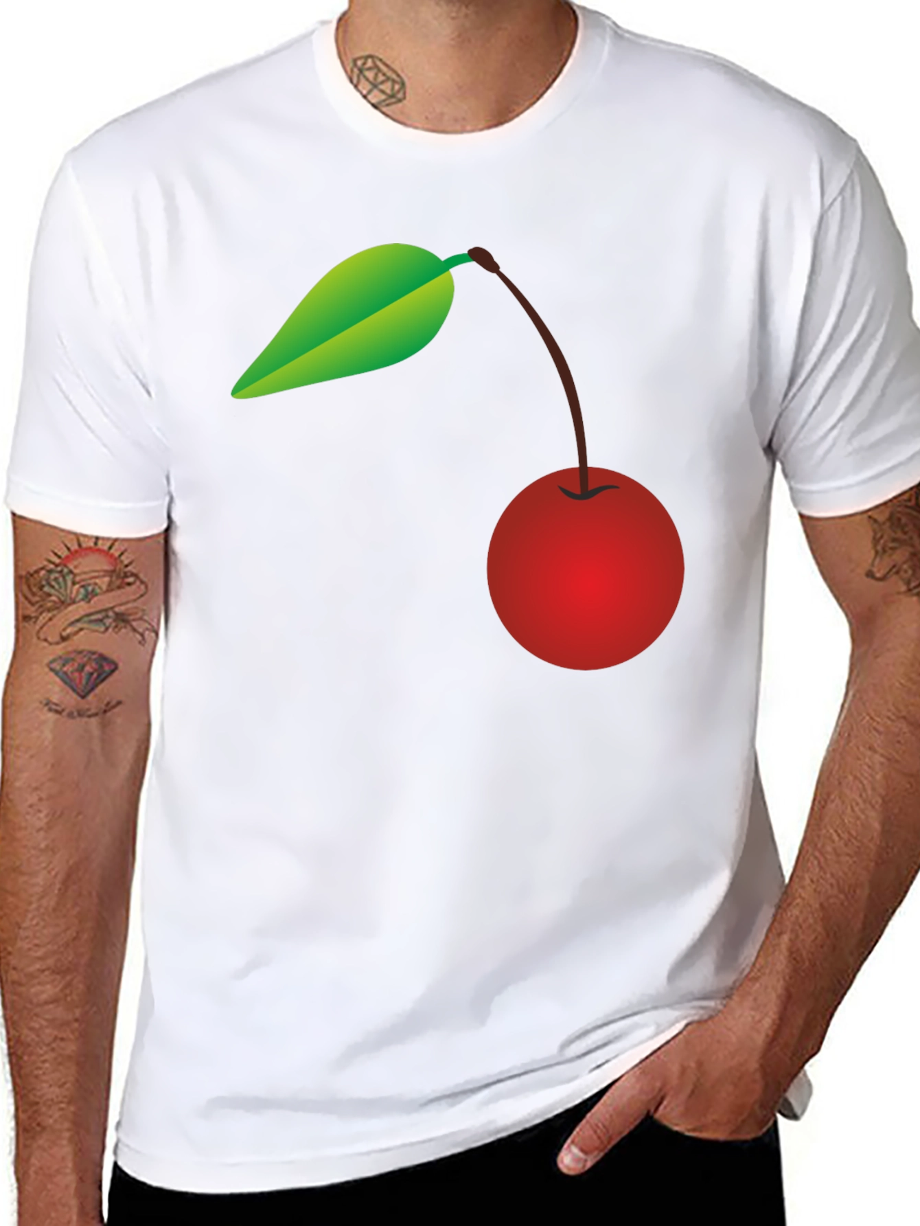 Cherry Graphic Black T-Shirt - Trendy Casual Wear