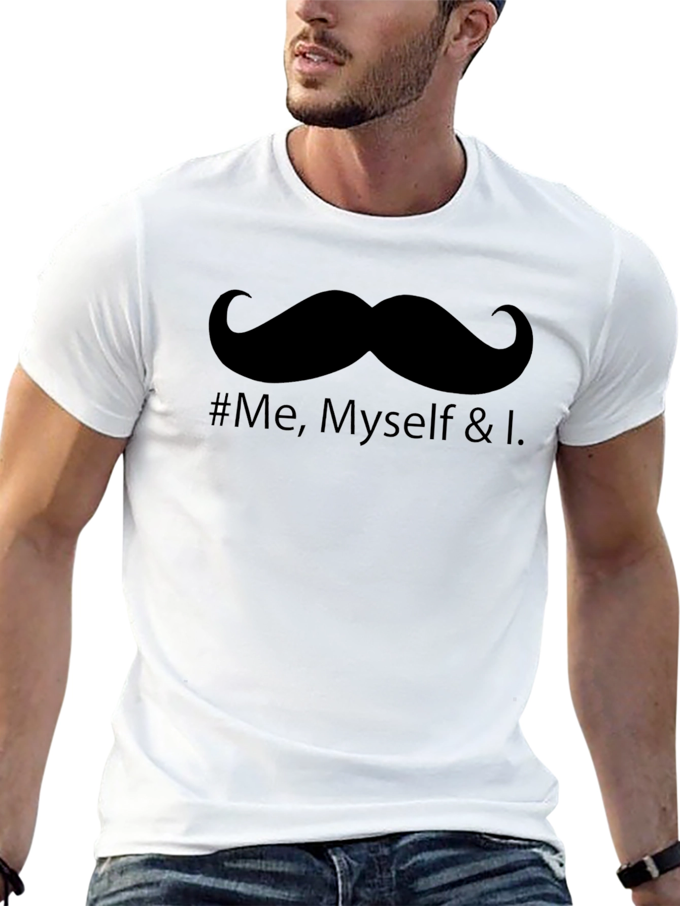 Mustache & Self Love Graphic Tee - Black