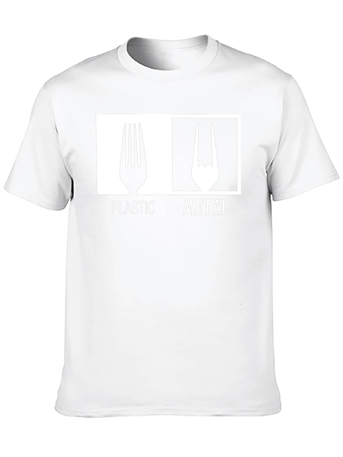 Plastic vs Metal Graphic Tee - Music Lovers T-Shirt