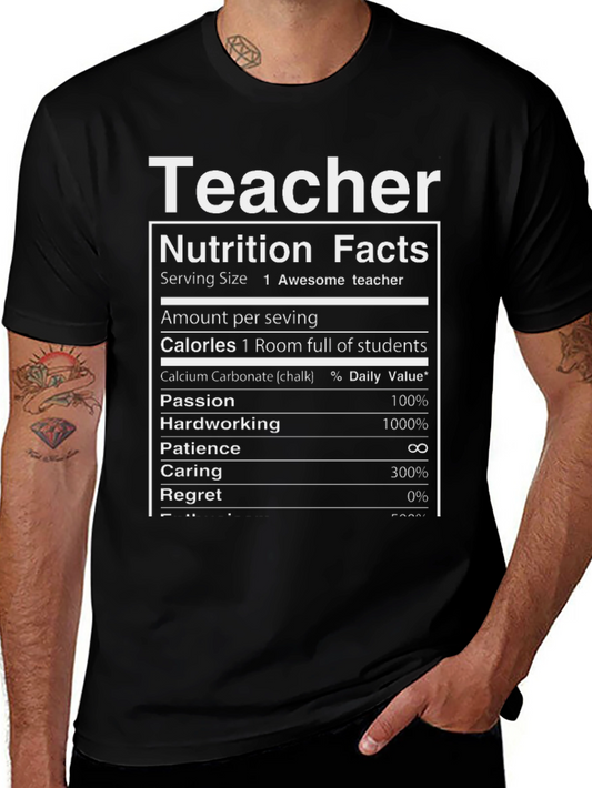 Teacher Nutrition Facts T-Shirt