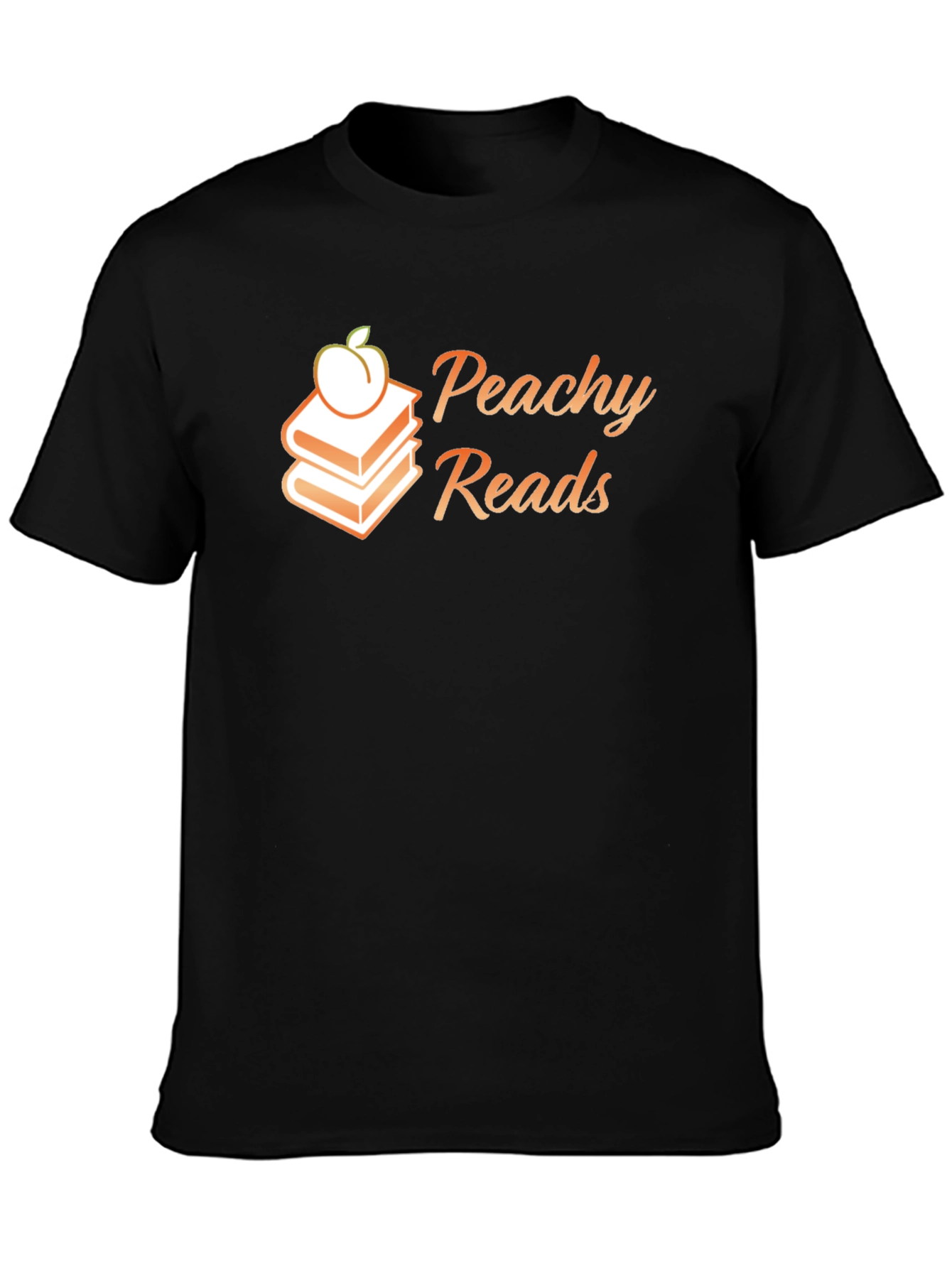 Peachy Reads Black Graphic Tee Shirt