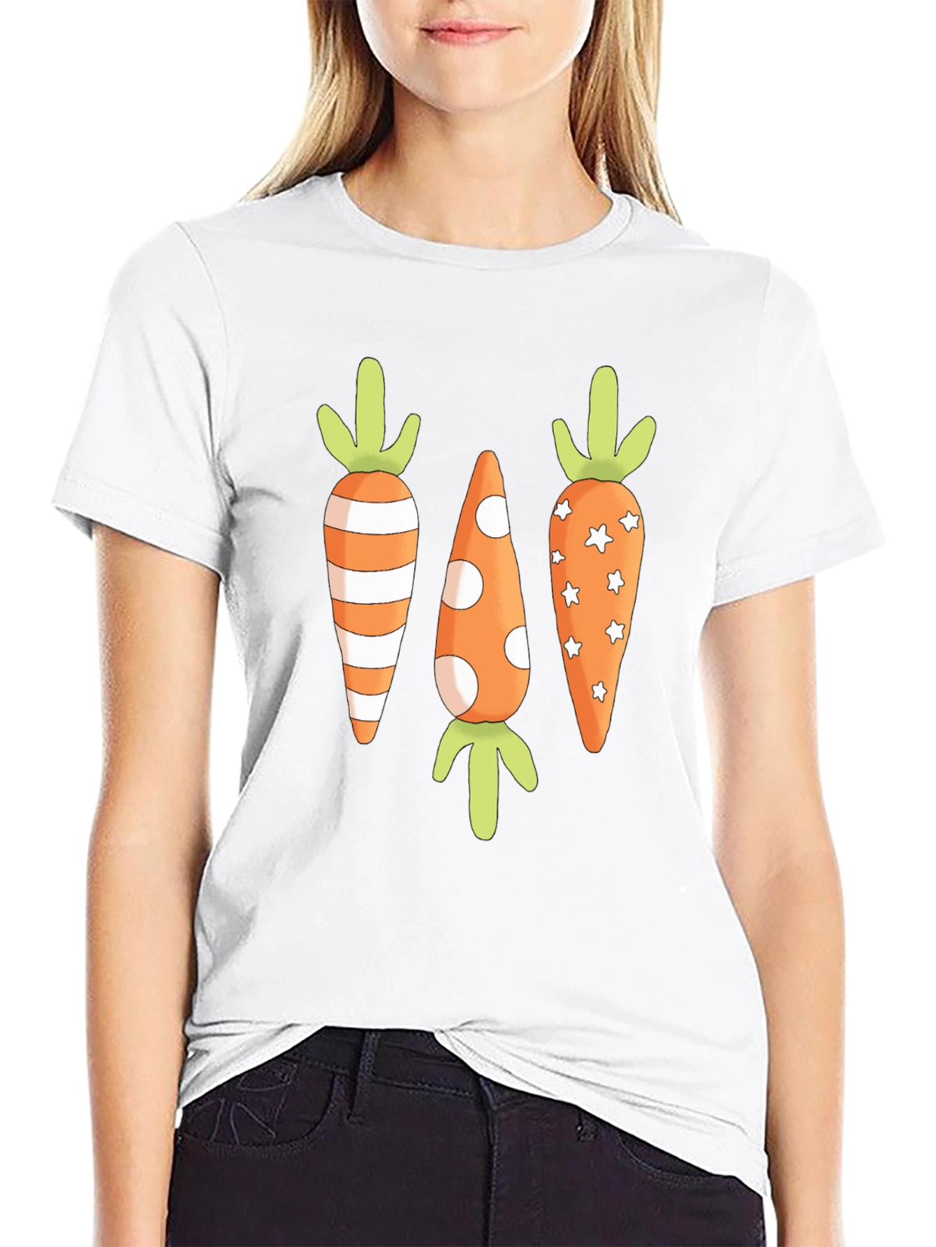 Carrot Print Tee - Easter Holiday T-Shirt