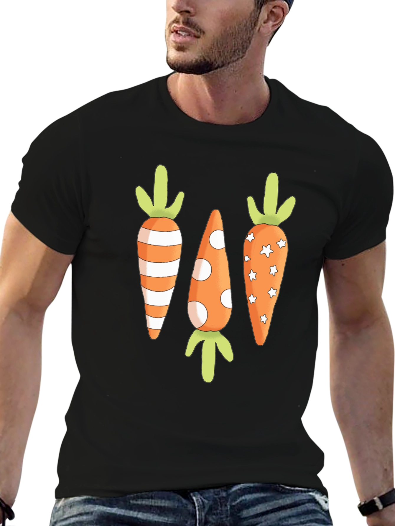 Carrot Print Tee - Easter Holiday T-Shirt