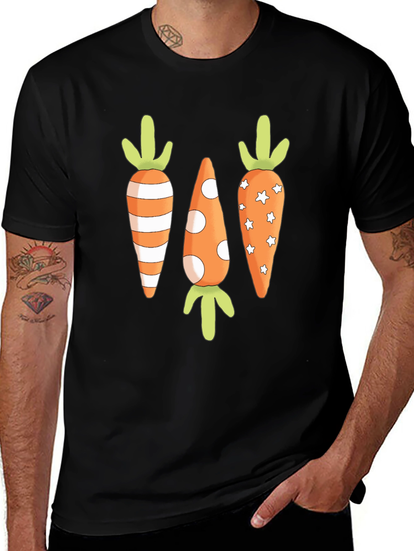 Carrot Print Tee - Easter Holiday T-Shirt