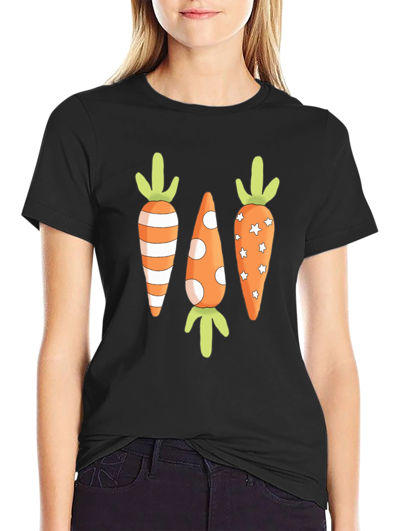 Carrot Print Tee - Easter Holiday T-Shirt