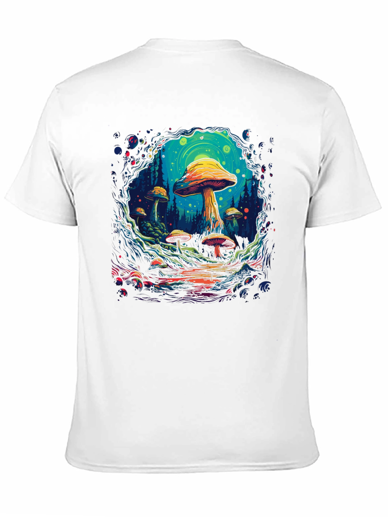 Psychedelic Mushroom Forest Graphic T-Shirt
