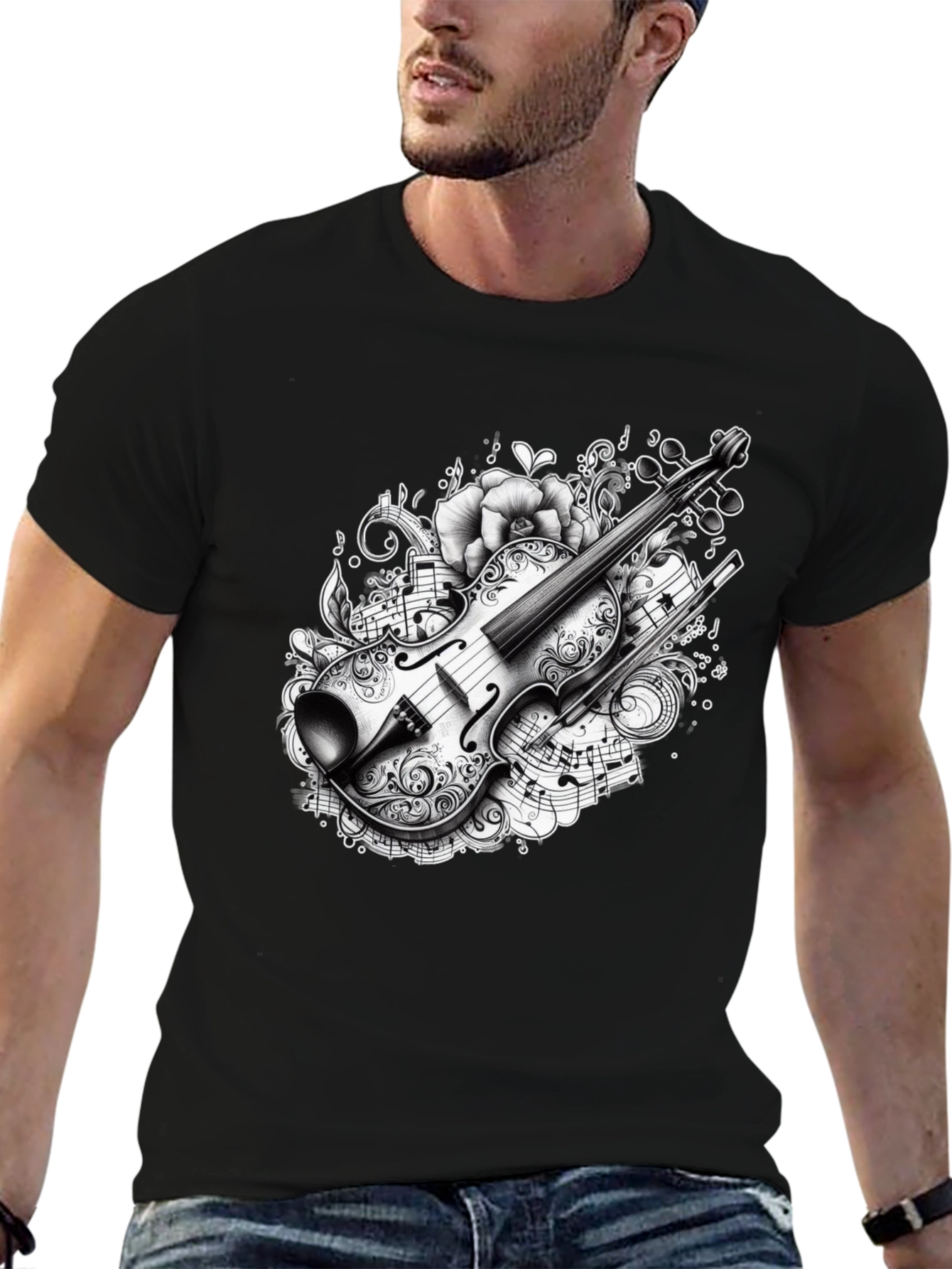Musical Violin Graphic T-Shirt