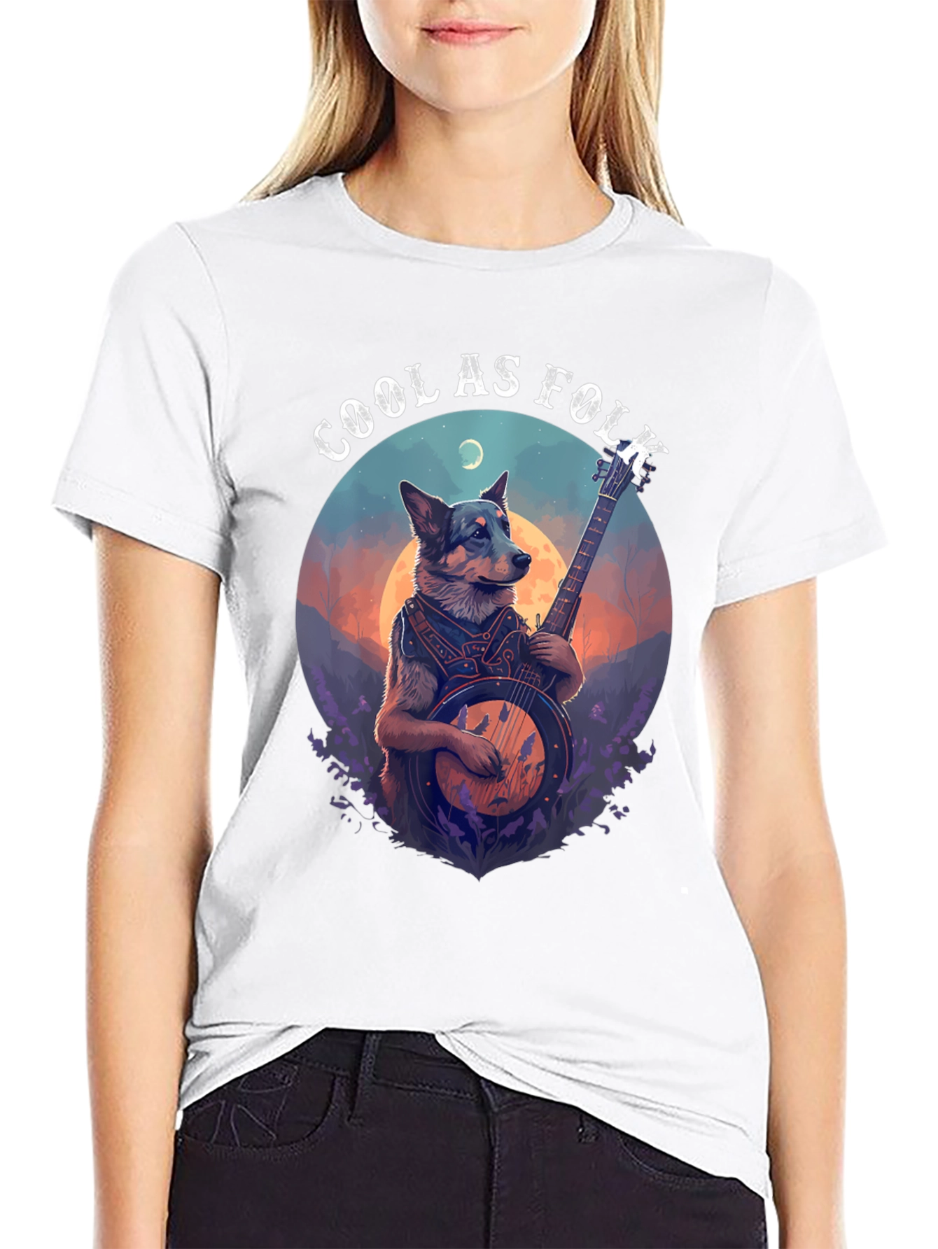 Cool As Folk Dog Graphic T-Shirt