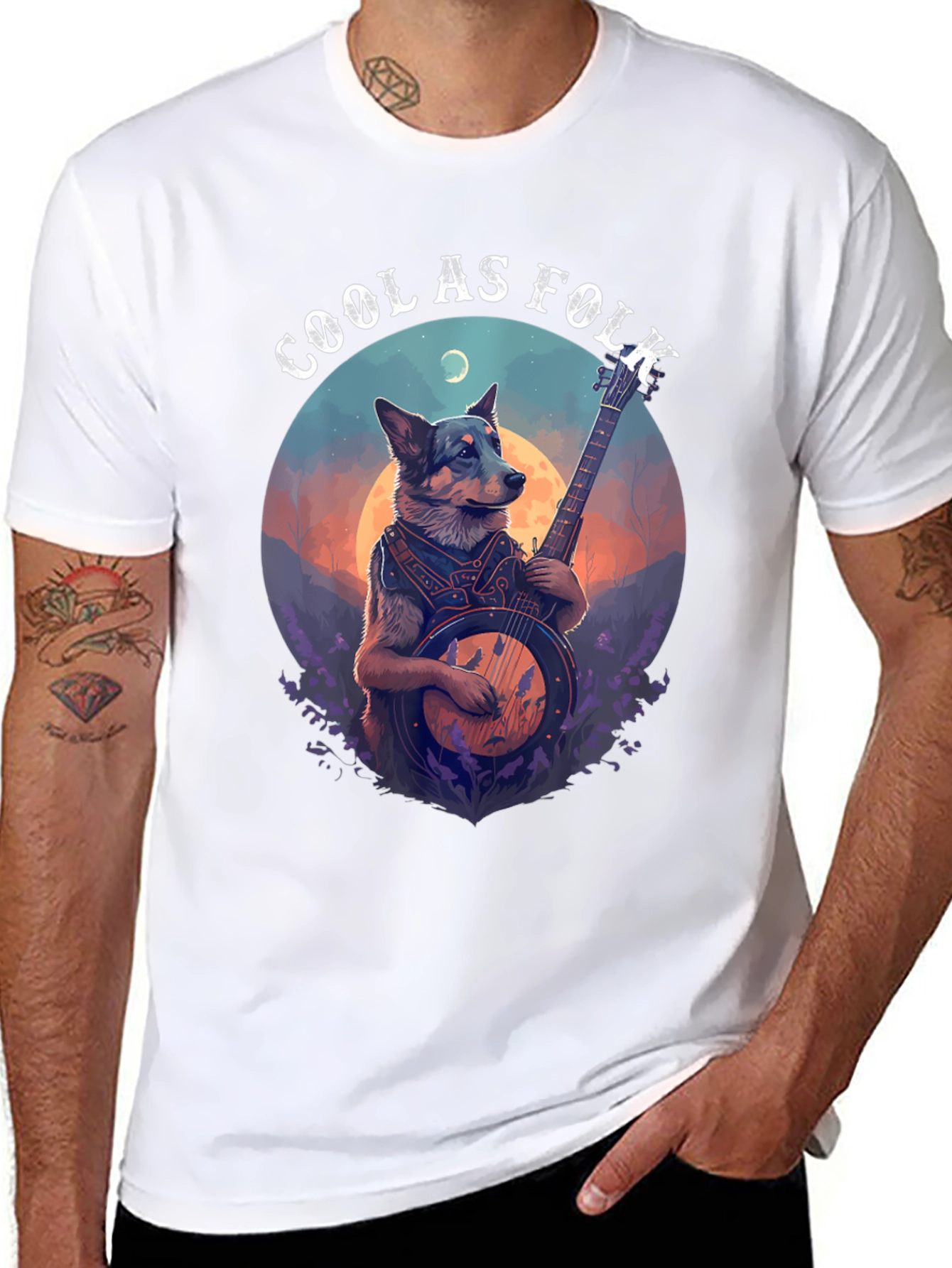 Cool As Folk Dog Graphic T-Shirt