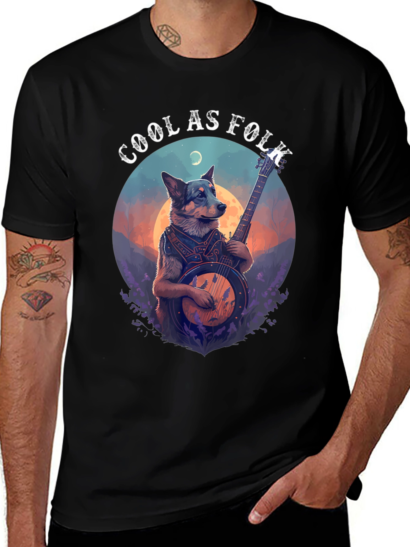 Cool As Folk Dog Graphic T-Shirt