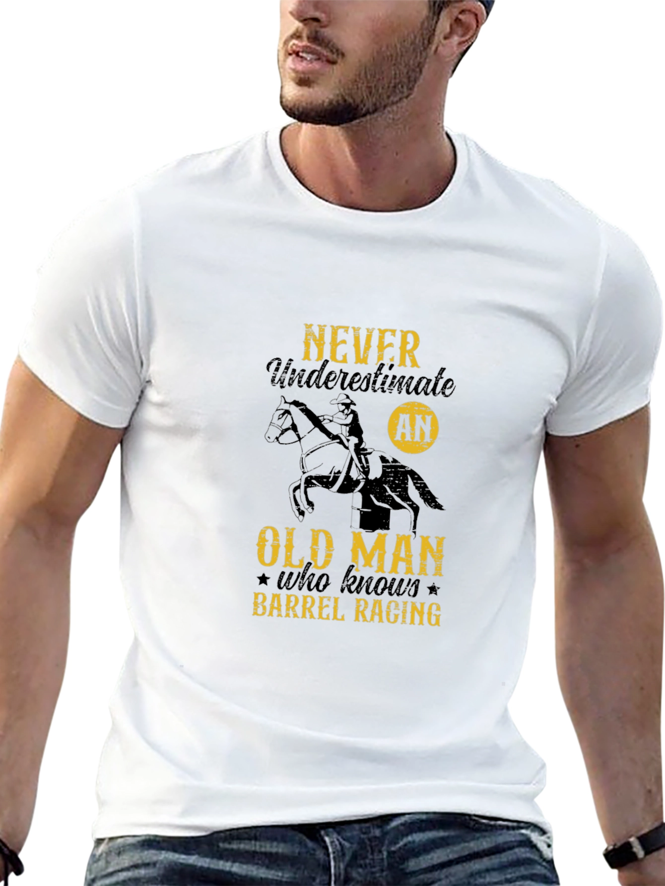 Barrel Racing Old Man Graphic Tee