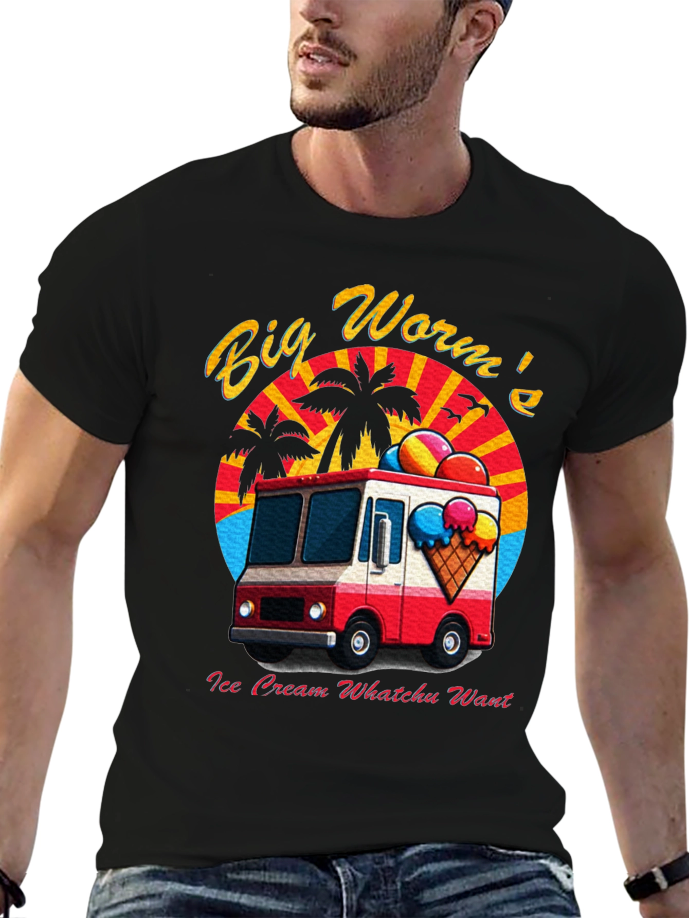 Big Worms Ice Cream Truck Graphic Tee