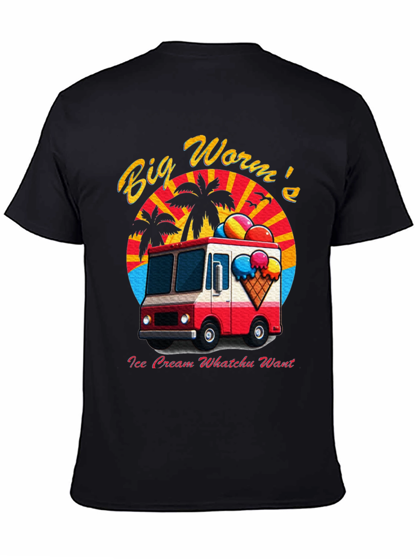 Big Worms Ice Cream Truck Graphic Tee
