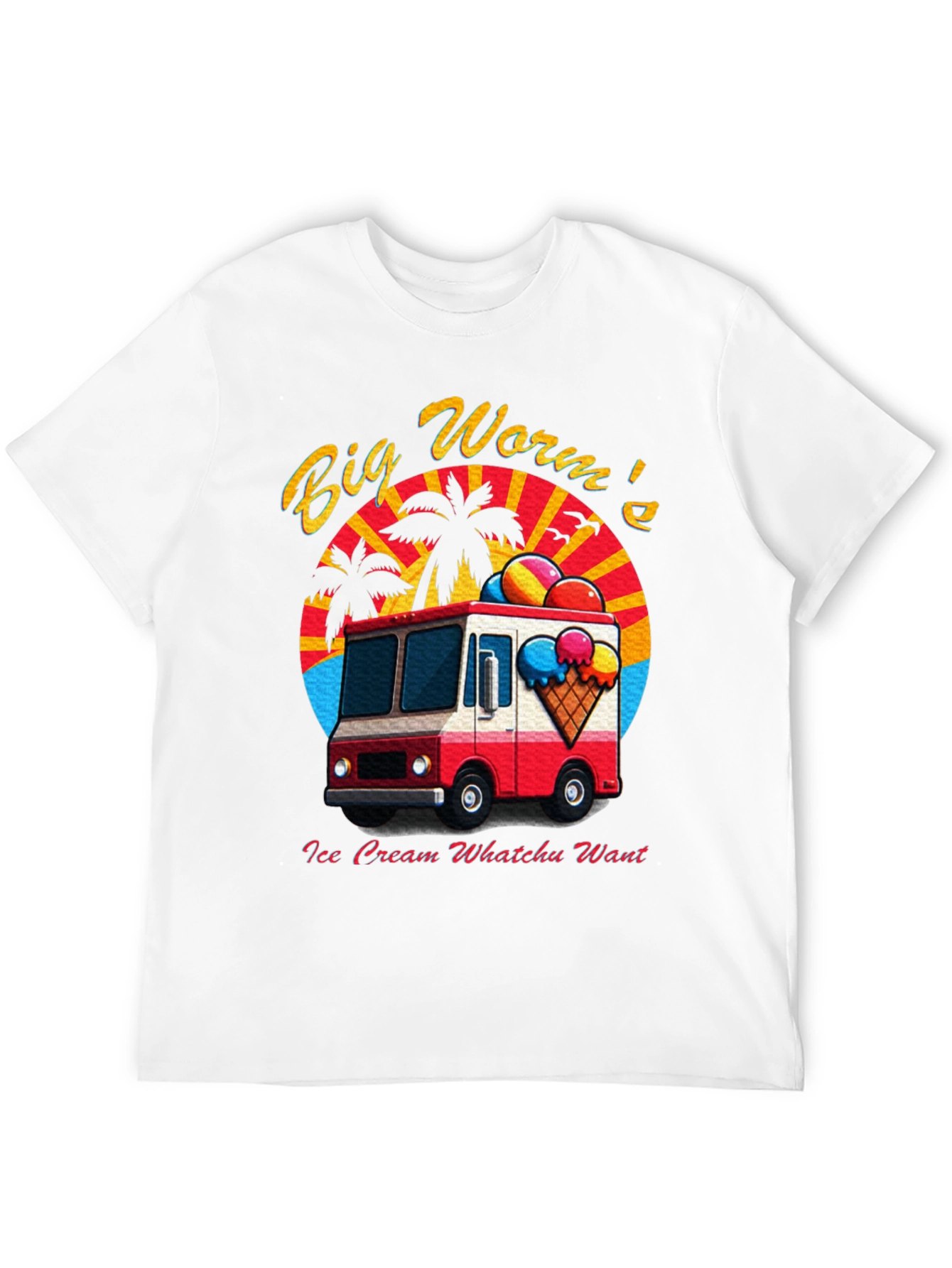 Big Worms Ice Cream Truck Graphic Tee