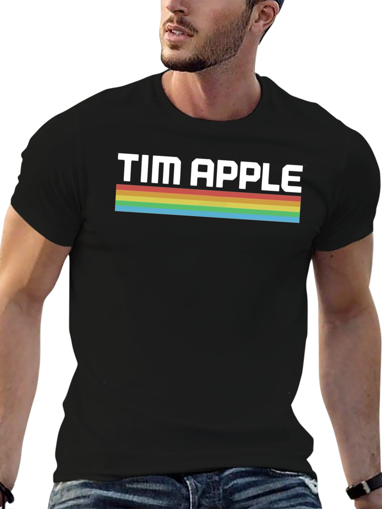 Tim Apple Retro Stripe T-Shirt - Premium Cotton