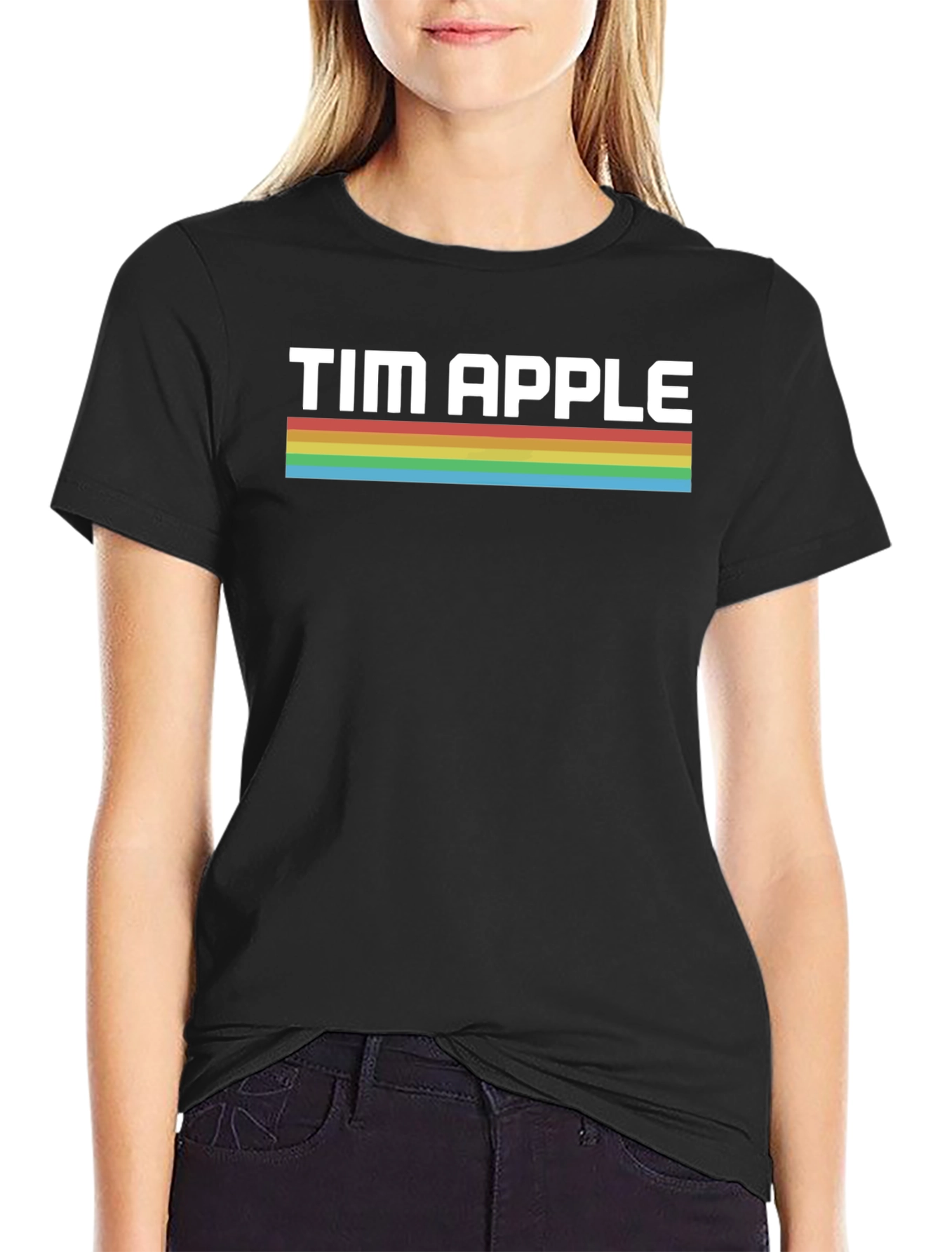 Tim Apple Retro Stripe T-Shirt - Premium Cotton
