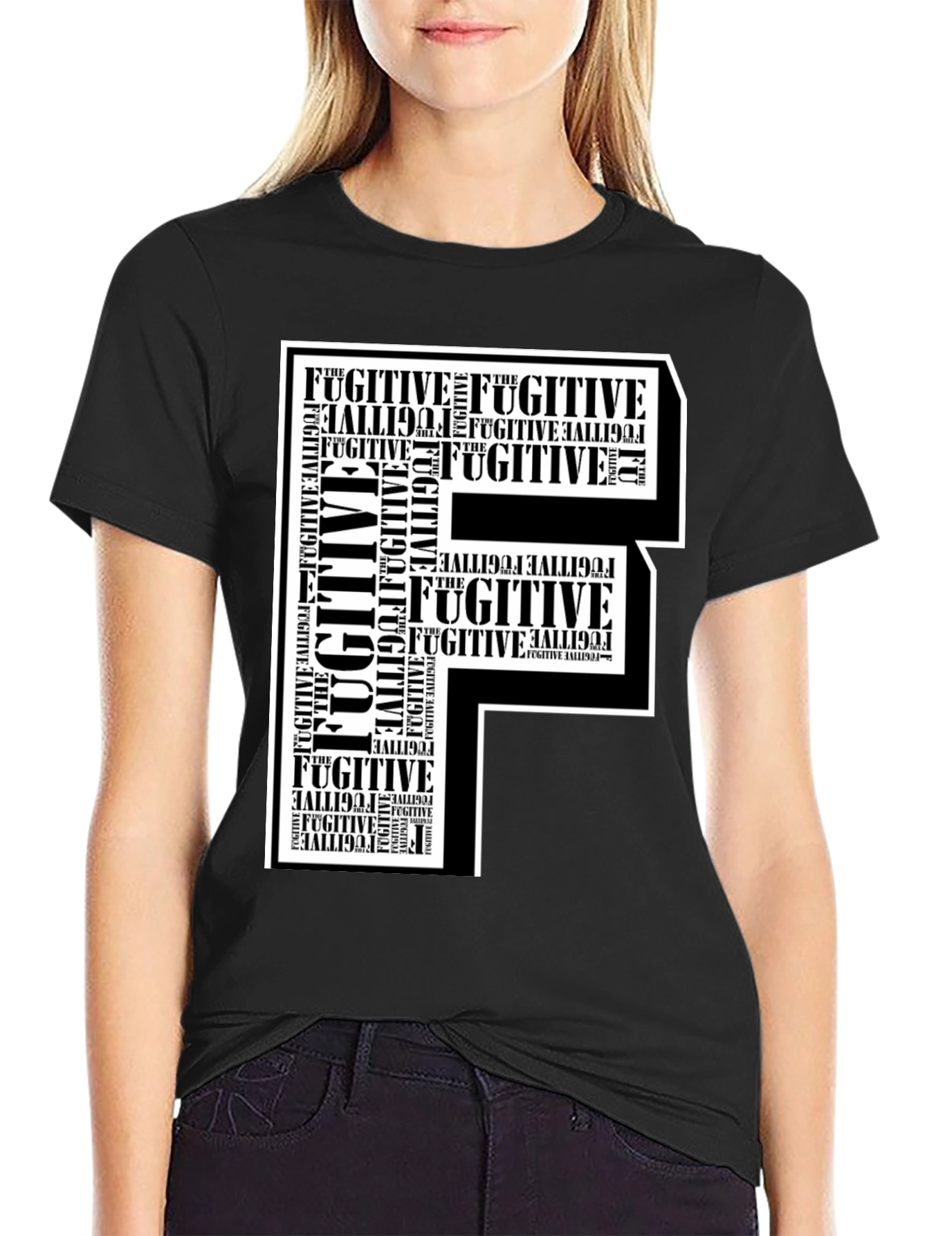 Fugitive F Graphic Print T-Shirt