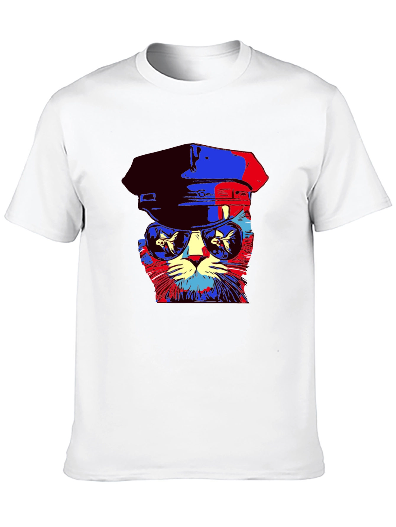 Cool Cat Tee: Pop Art Kitty in Shades