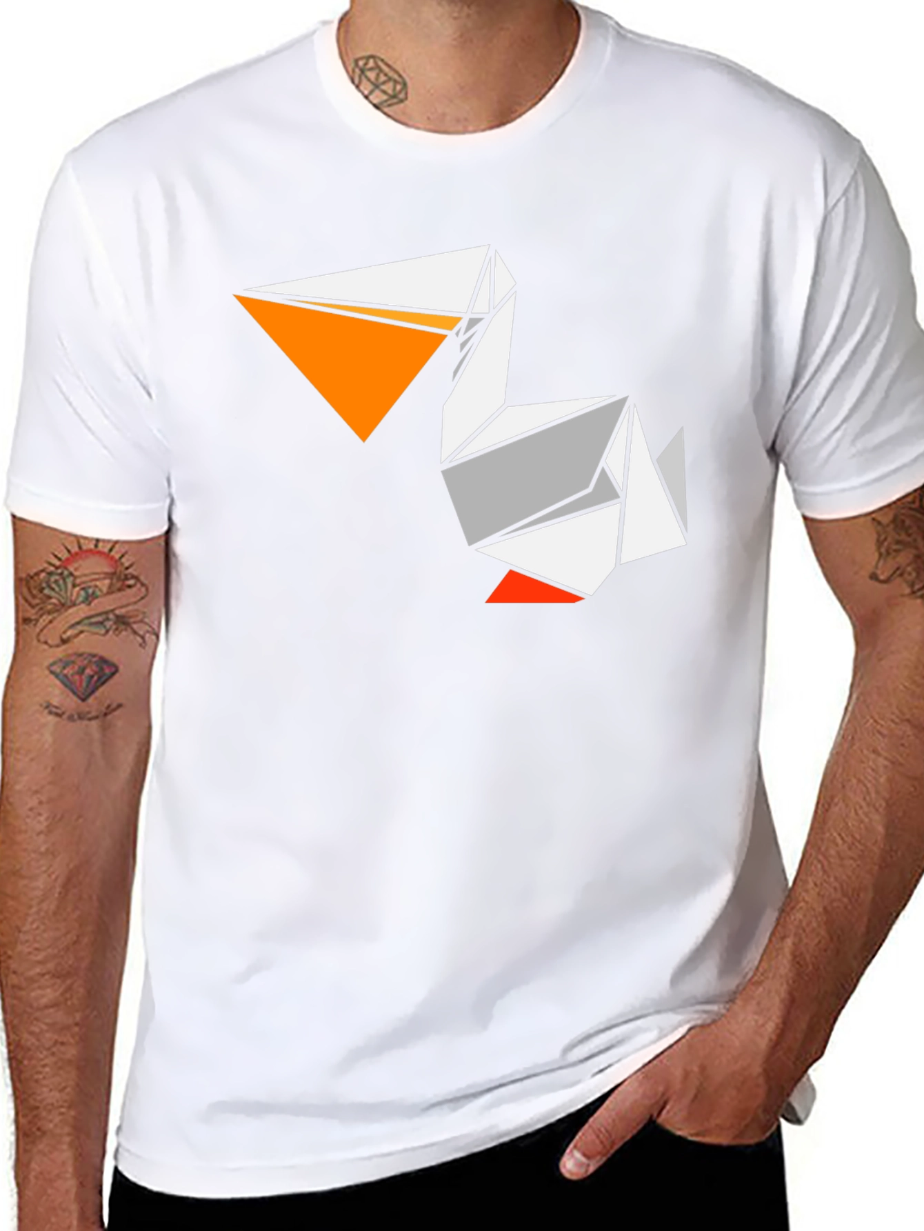 Origami Pelican T-Shirt - Unique Graphic Tee