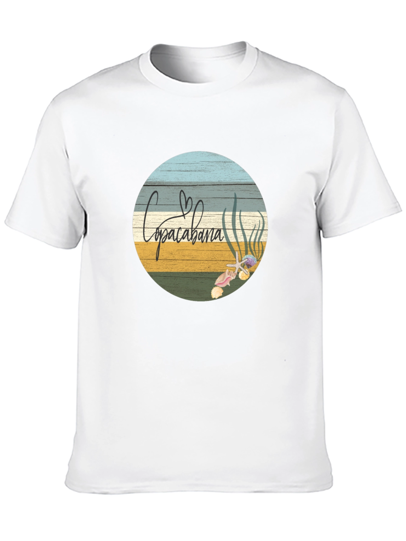 Copacabana Beach Scene Graphic T-Shirt