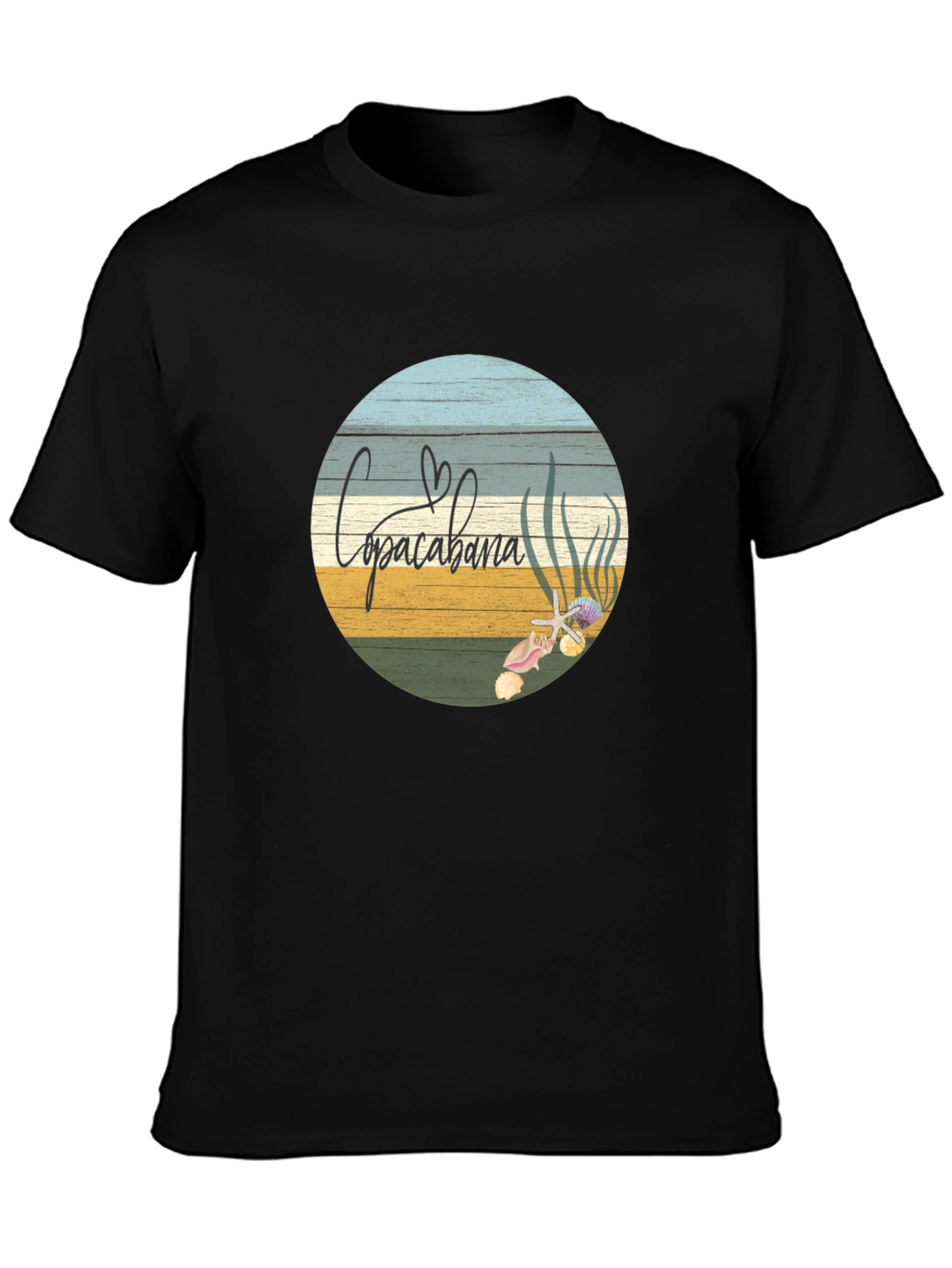 Copacabana Beach Scene Graphic T-Shirt