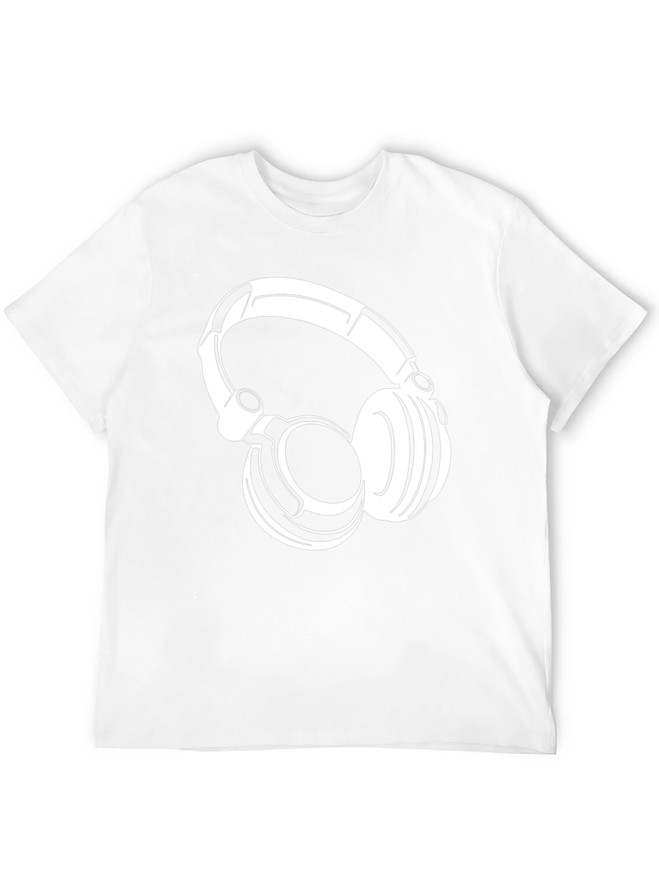 Cool Headphones Graphic Tee - Black Cotton T-Shirt
