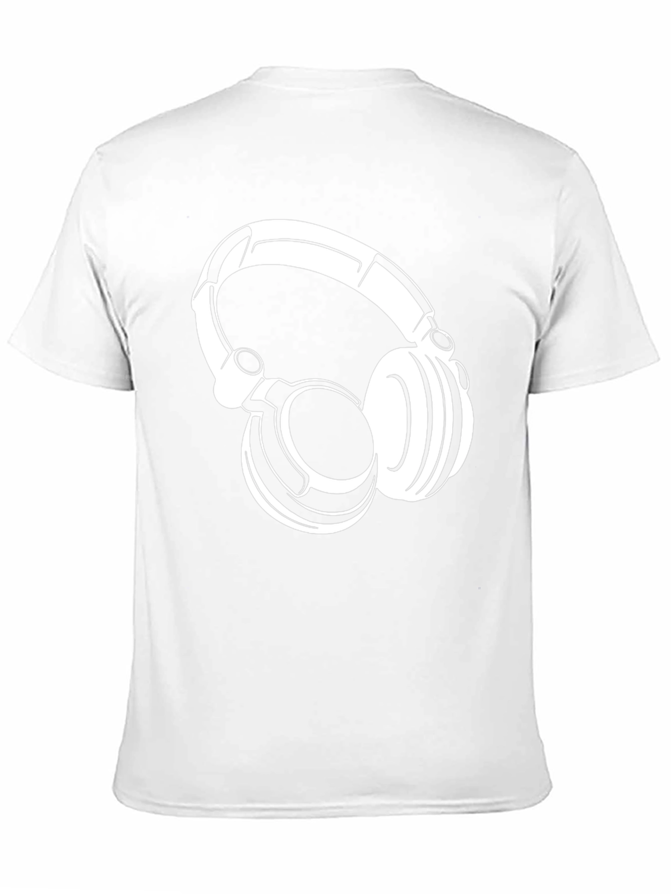 Cool Headphones Graphic Tee - Black Cotton T-Shirt