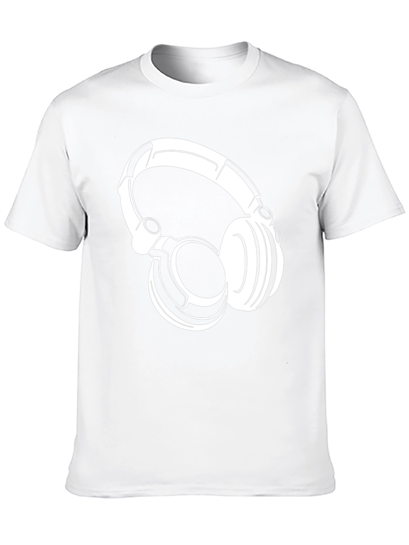 Cool Headphones Graphic Tee - Black Cotton T-Shirt