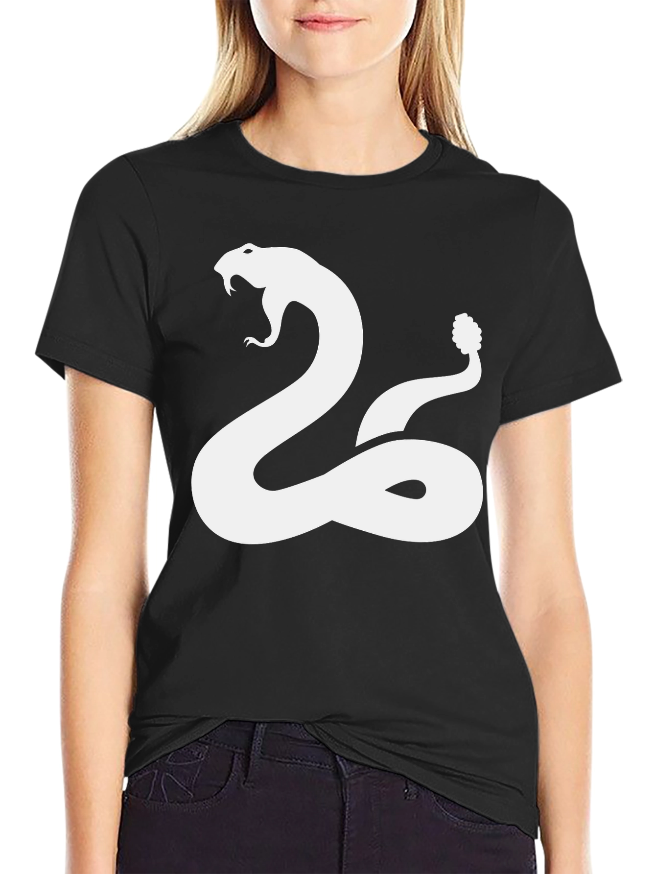 Snake Graphic T-Shirt - Black